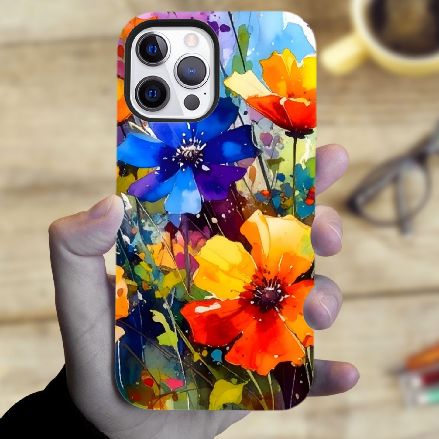 Wildflower Print 2, Magsafe Tough iPhone Case, Full Wrap Technology, Crafted From Premium Polycarbonate, Vivid Colours, Unique Image...