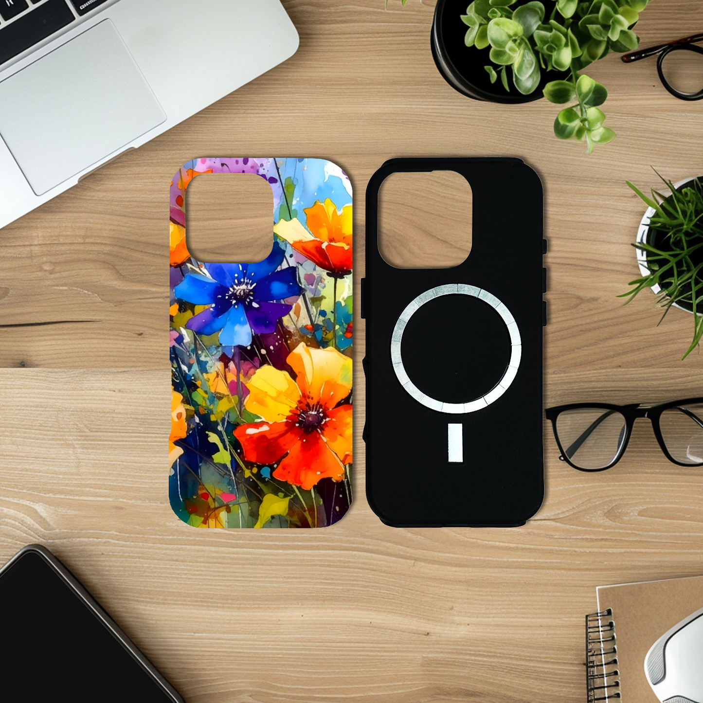 Wildflower Print 2, Magsafe Tough iPhone Case, Full Wrap Technology, Crafted From Premium Polycarbonate, Vivid Colours, Unique Image...