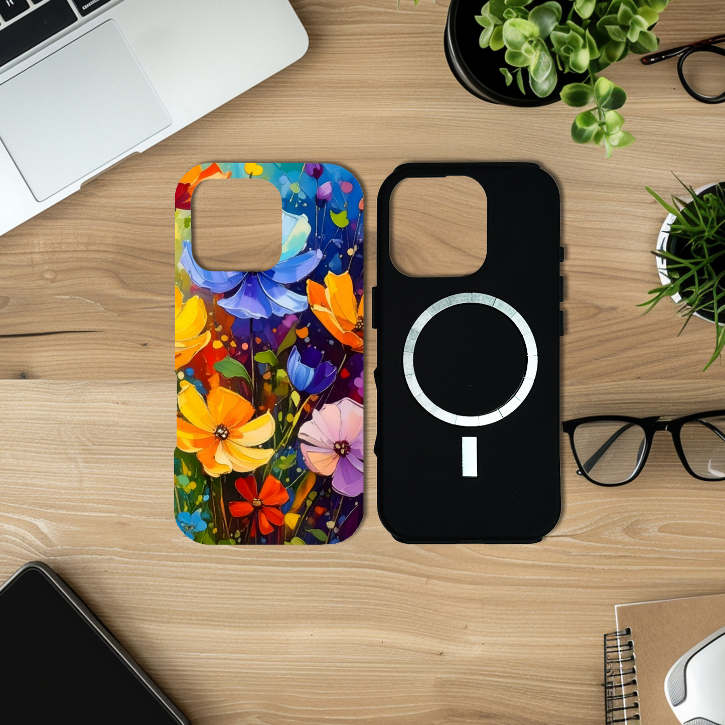 Wildflower Print 3, Magsafe Tough iPhone Case, Full Wrap Technology, Crafted From Premium Polycarbonate, Vivid Colours, Unique Image...