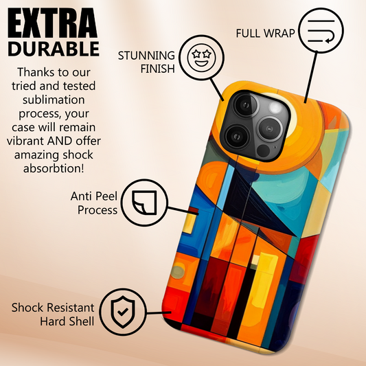 Cubism Style 1, Magsafe Tough iPhone Case, Full Wrap Technology, Crafted From Premium Polycarbonate, Vivid Colours, Unique Image...