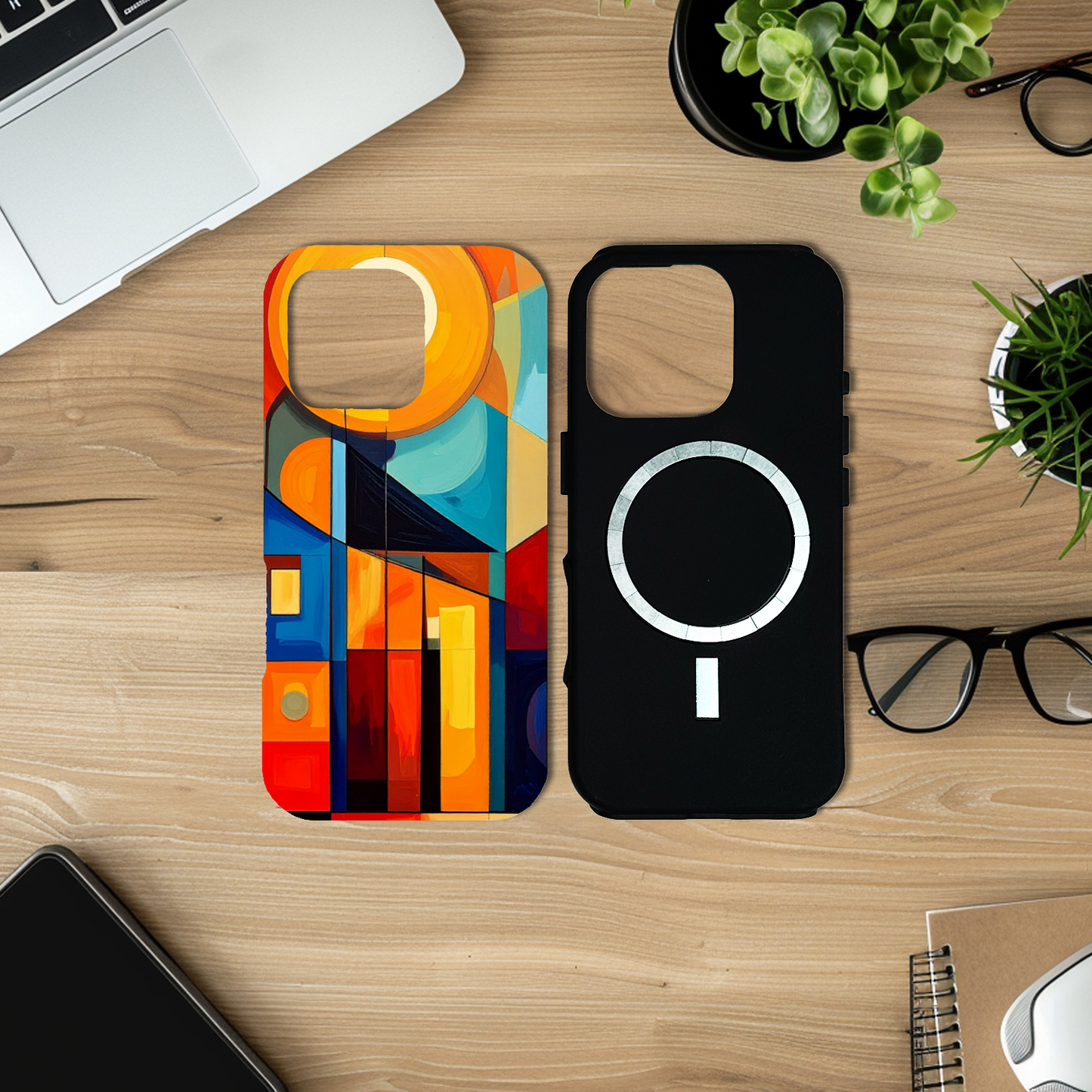 Cubism Style 1, Magsafe Tough iPhone Case, Full Wrap Technology, Crafted From Premium Polycarbonate, Vivid Colours, Unique Image...