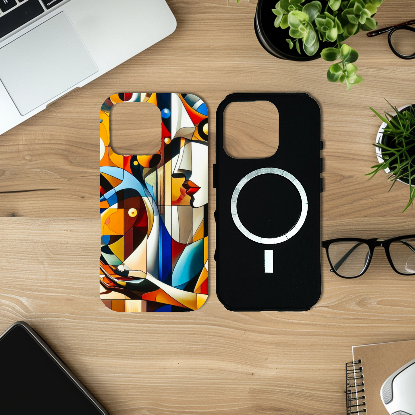 Picasso Style 2, Magsafe Tough iPhone Case, Full Wrap Technology, Crafted From Premium Polycarbonate, Vivid Colours, Unique Image...