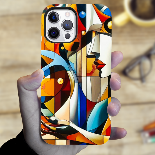Cubism Style 2, Magsafe Tough iPhone Case, Full Wrap Technology, Crafted From Premium Polycarbonate, Vivid Colours, Unique Image...