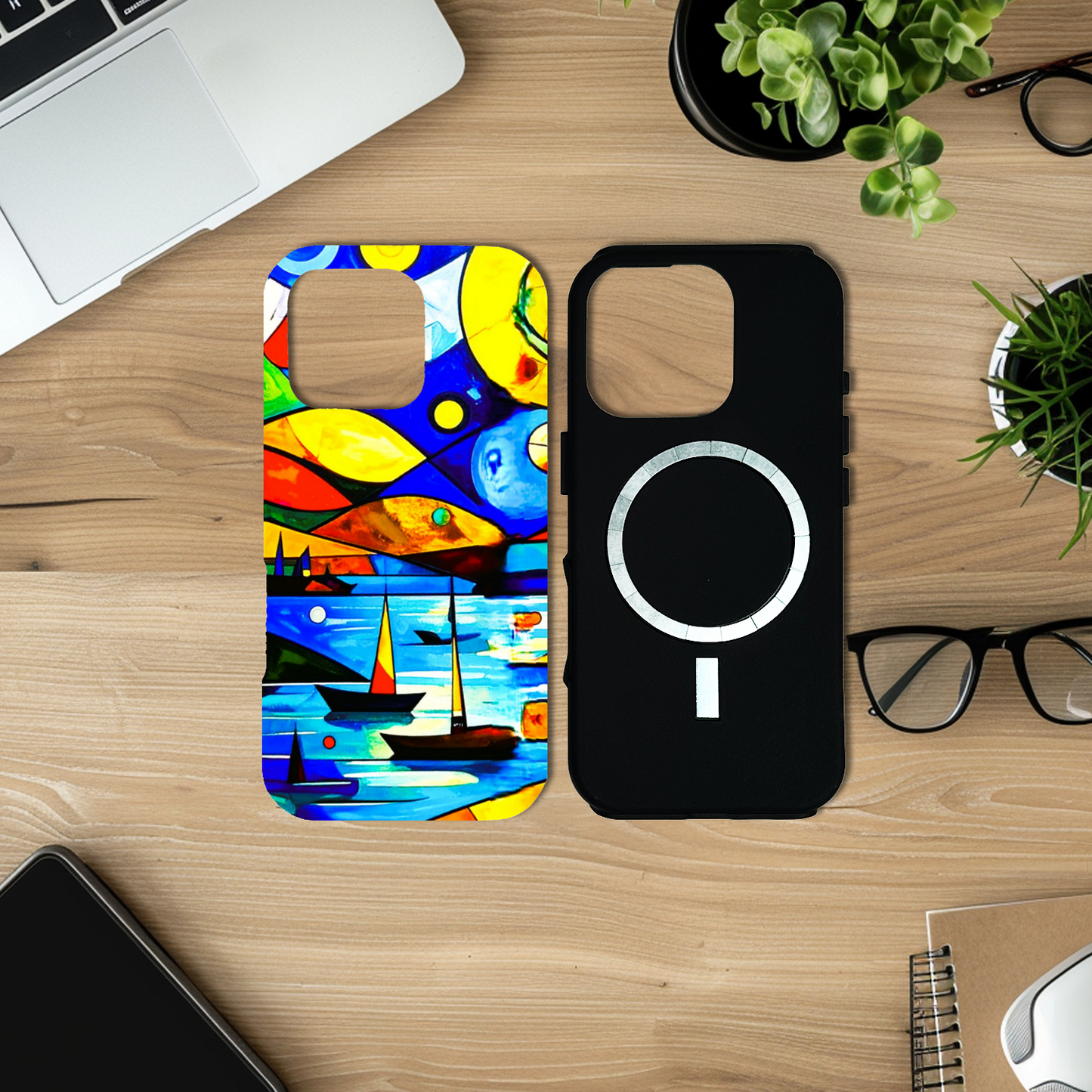 Picasso Style 3, Magsafe Tough iPhone Case, Full Wrap Technology, Crafted From Premium Polycarbonate, Vivid Colours, Unique Image...