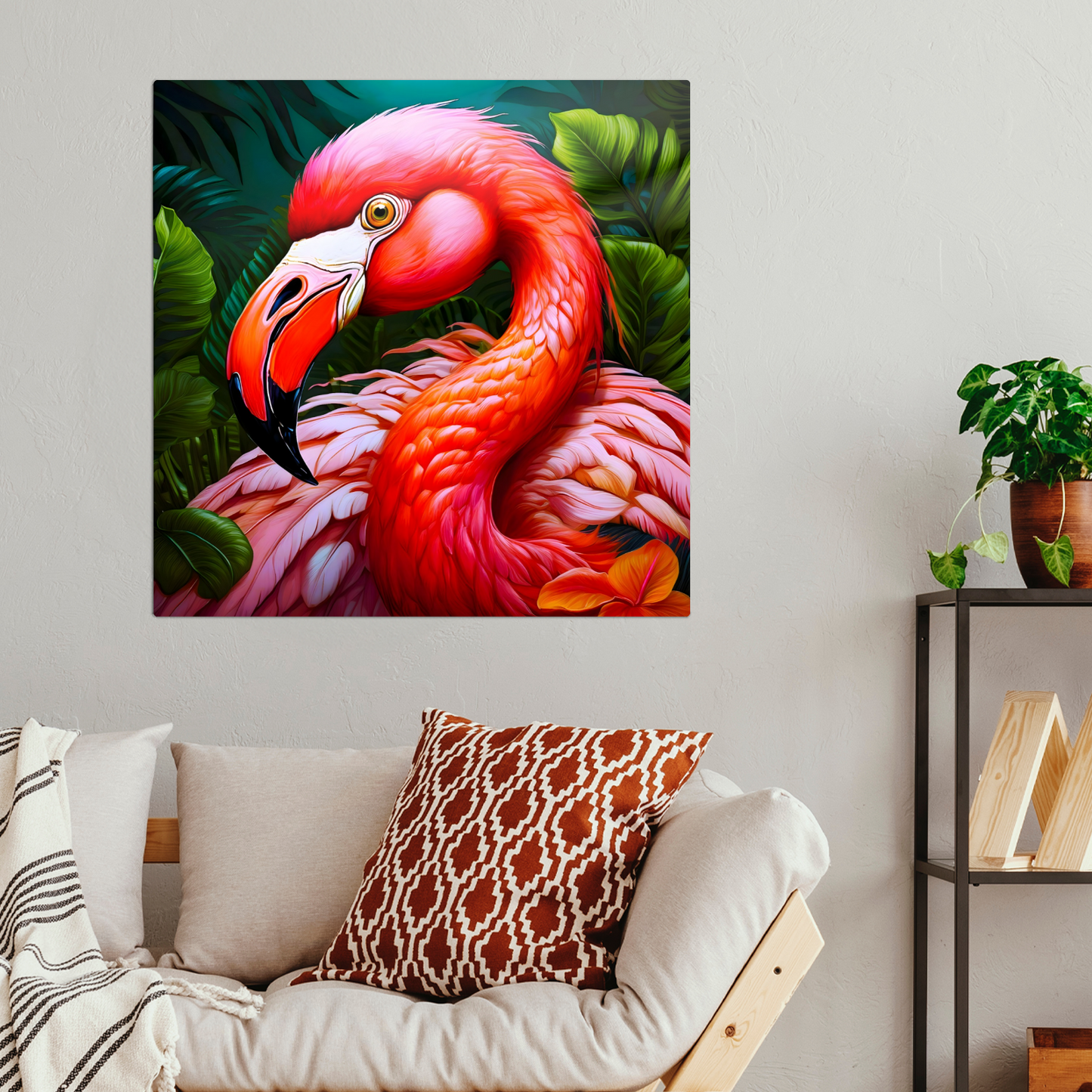 Flamingo 2, Printed On High Gloss Aluminium To Enhance Colour And Detail, Unique Image, Art Is A Gift For A Lifetime...