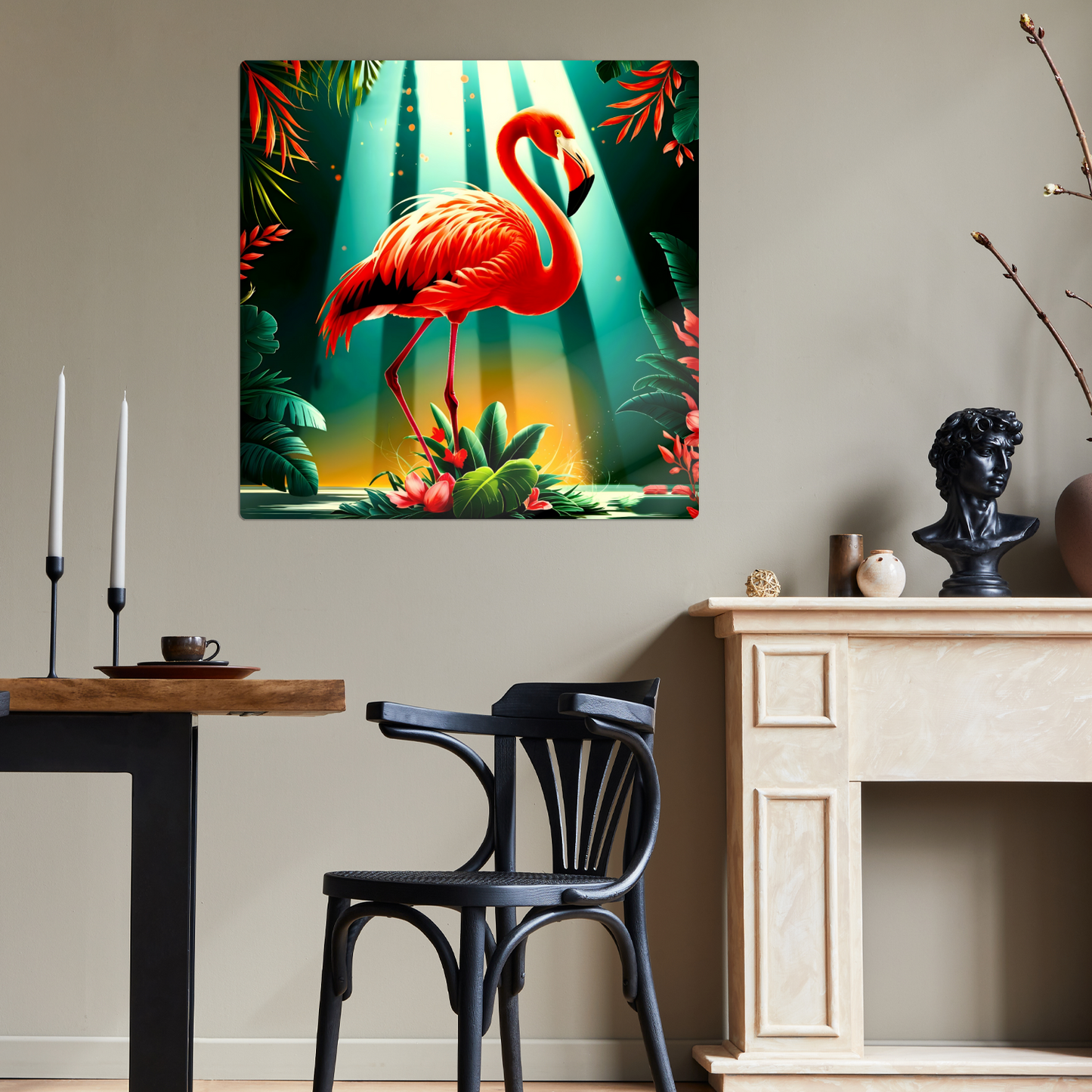 Flamingo 3, Printed On High Gloss Aluminium To Enhance Colour And Detail, Unique Image, Art Is A Gift For A Lifetime...