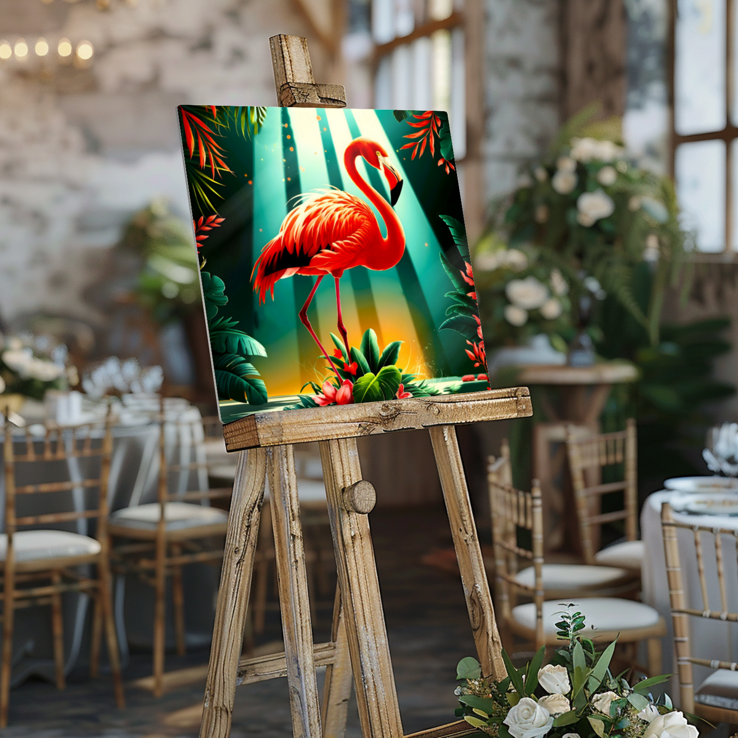 Flamingo 3, Printed On High Gloss Aluminium To Enhance Colour And Detail, Unique Image, Art Is A Gift For A Lifetime...