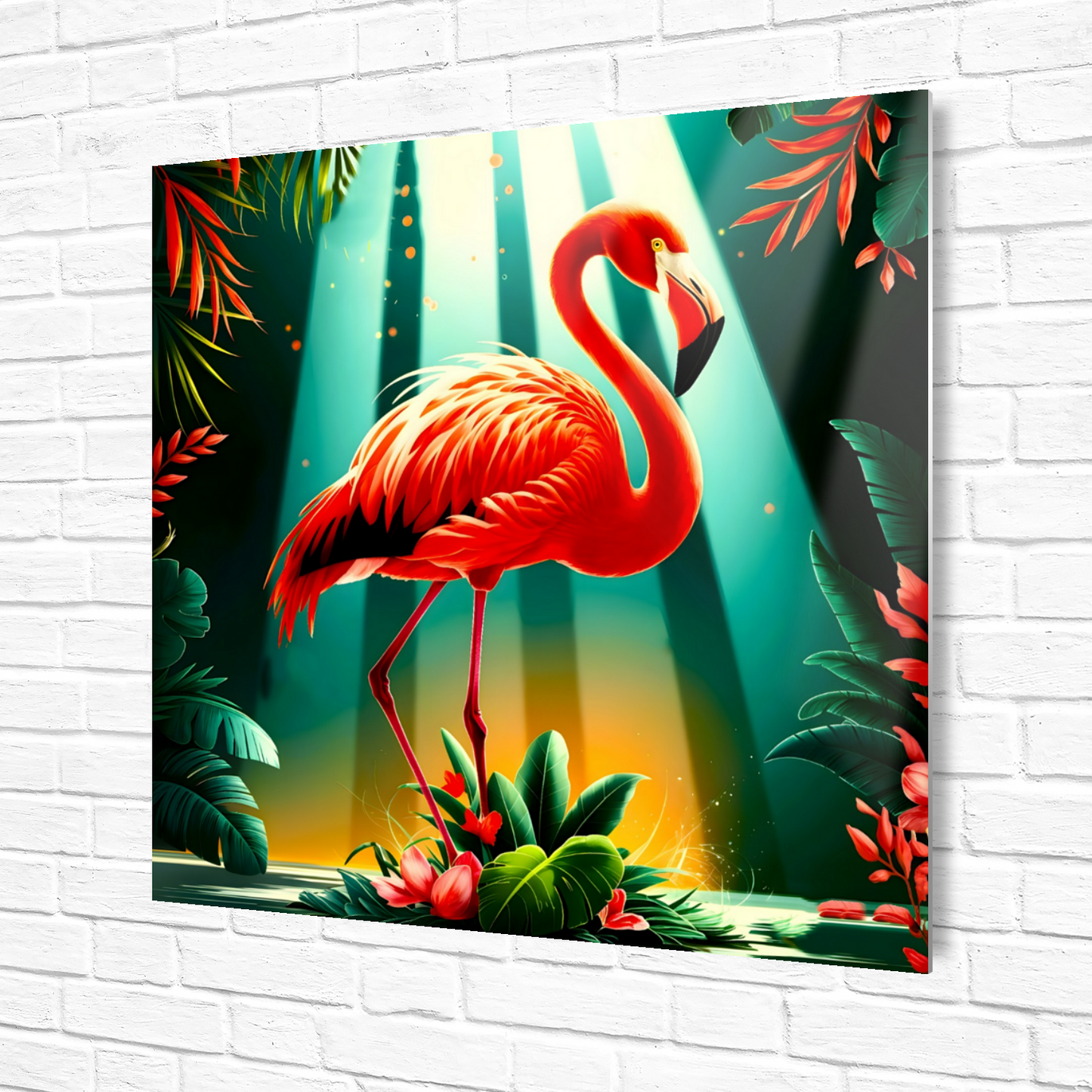Flamingo 3, Printed On High Gloss Aluminium To Enhance Colour And Detail, Unique Image, Art Is A Gift For A Lifetime...
