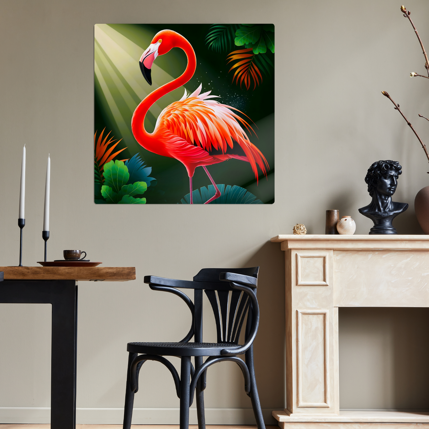 Flamingo 4, Printed On High Gloss Aluminium To Enhance Colour And Detail, Unique Image, Art Is A Gift For A Lifetime...