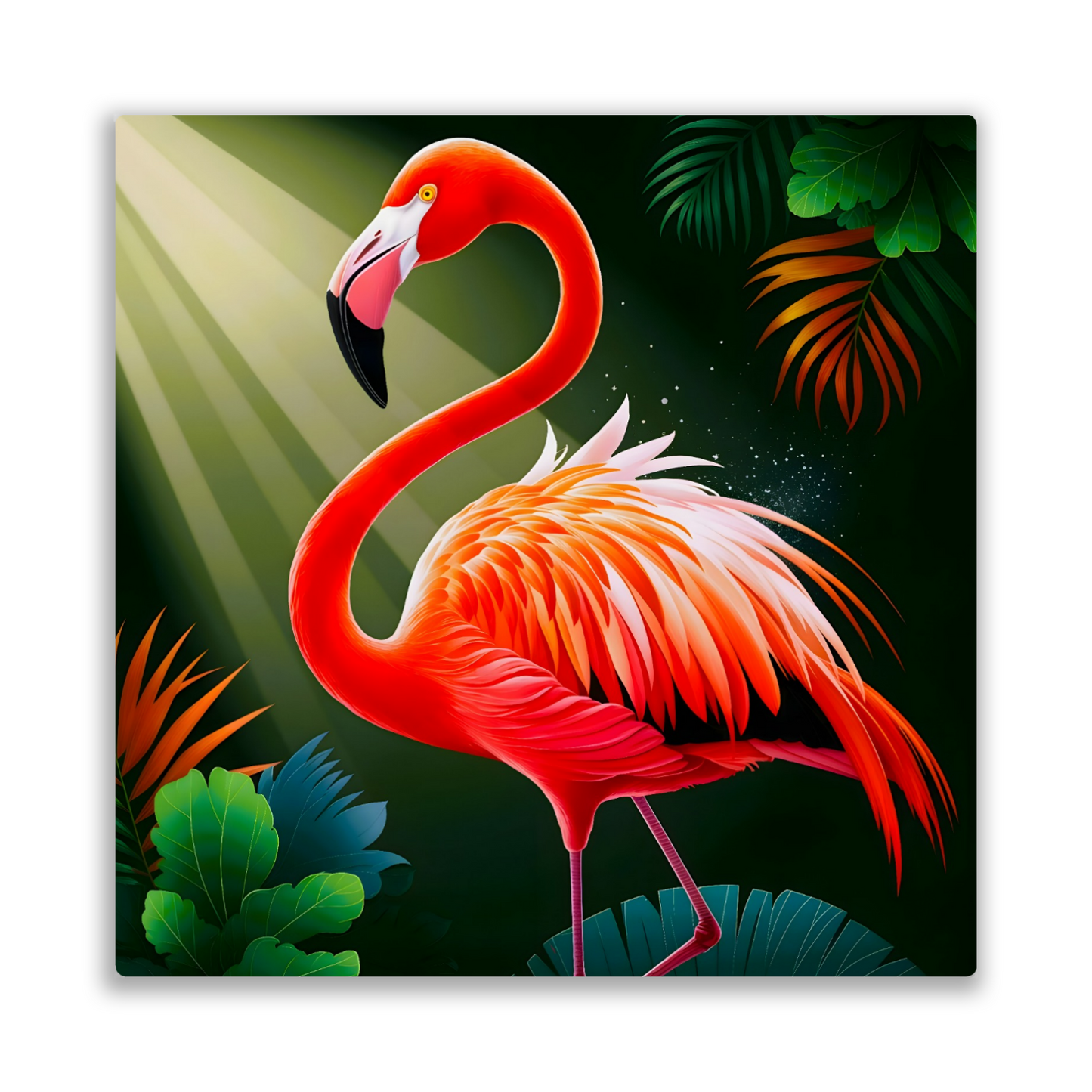Flamingo 4, Printed On High Gloss Aluminium To Enhance Colour And Detail, Unique Image, Art Is A Gift For A Lifetime...