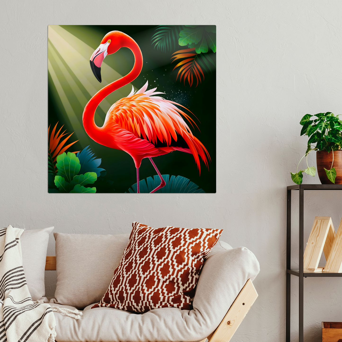 Flamingo 4, Printed On High Gloss Aluminium To Enhance Colour And Detail, Unique Image, Art Is A Gift For A Lifetime...