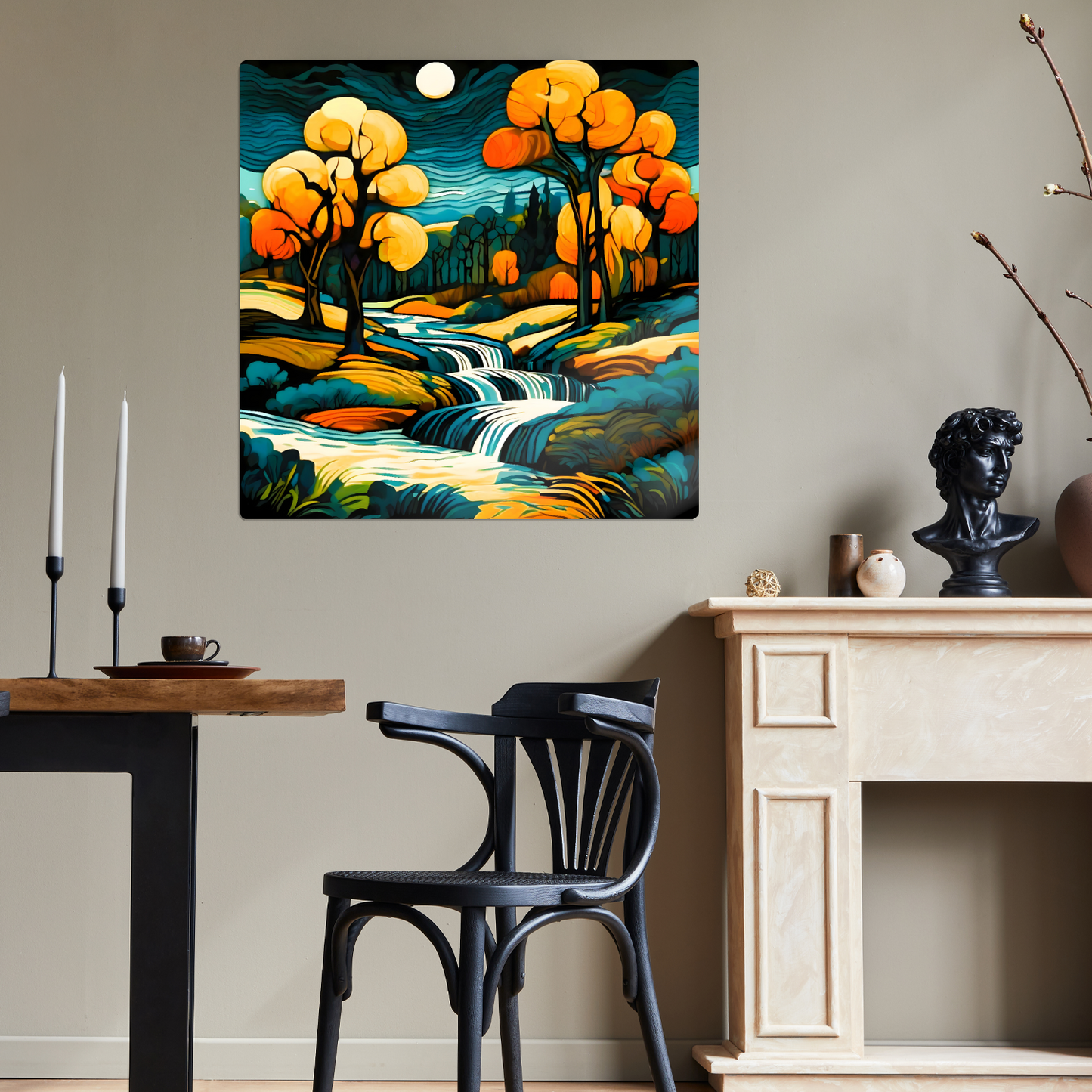 Downstream Forest 1, Printed On High Gloss Aluminium To Enhance Colour And Detail, Unique Image, Art Is A Gift For A Lifetime...