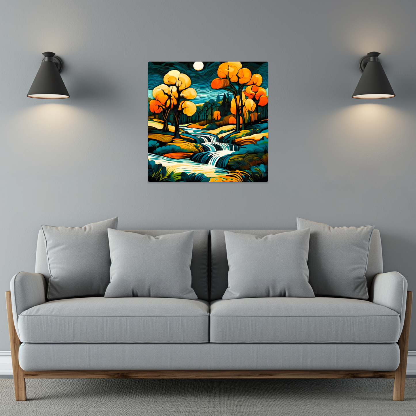 Downstream Forest 1, Printed On High Gloss Aluminium To Enhance Colour And Detail, Unique Image, Art Is A Gift For A Lifetime...