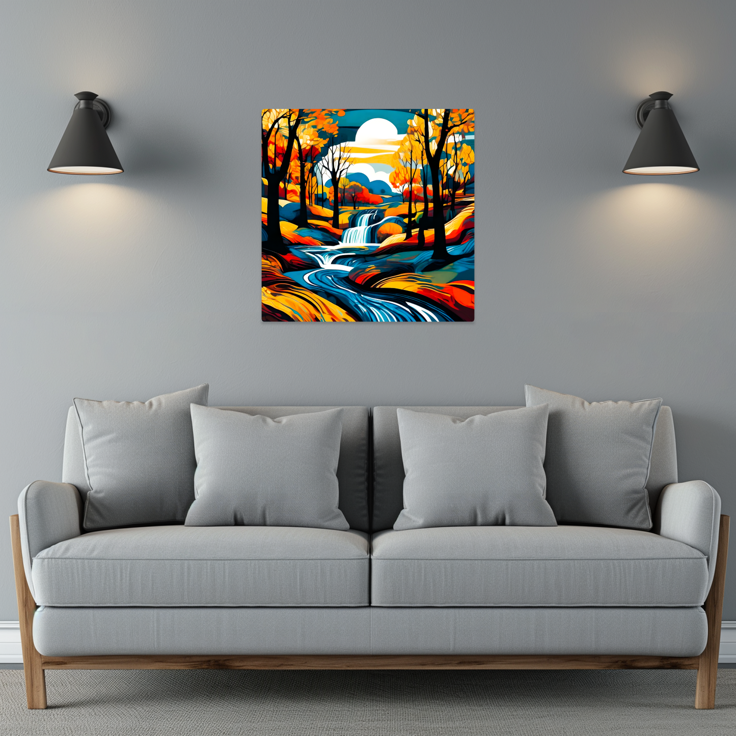 Downstream Forest 3, Printed On High Gloss Aluminium To Enhance Colour And Detail, Unique Image, Art Is A Gift For A Lifetime...