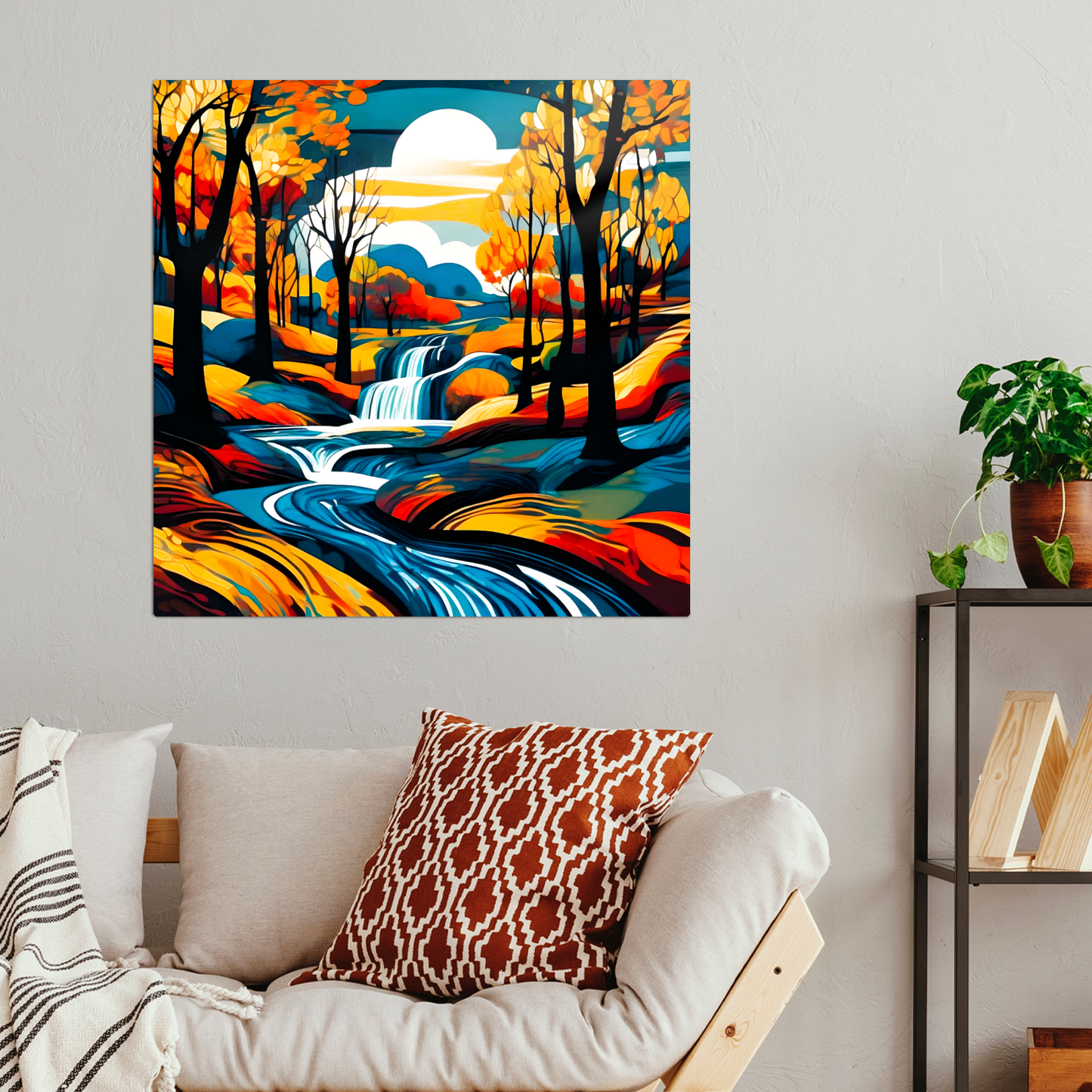 Downstream Forest 3, Printed On High Gloss Aluminium To Enhance Colour And Detail, Unique Image, Art Is A Gift For A Lifetime...