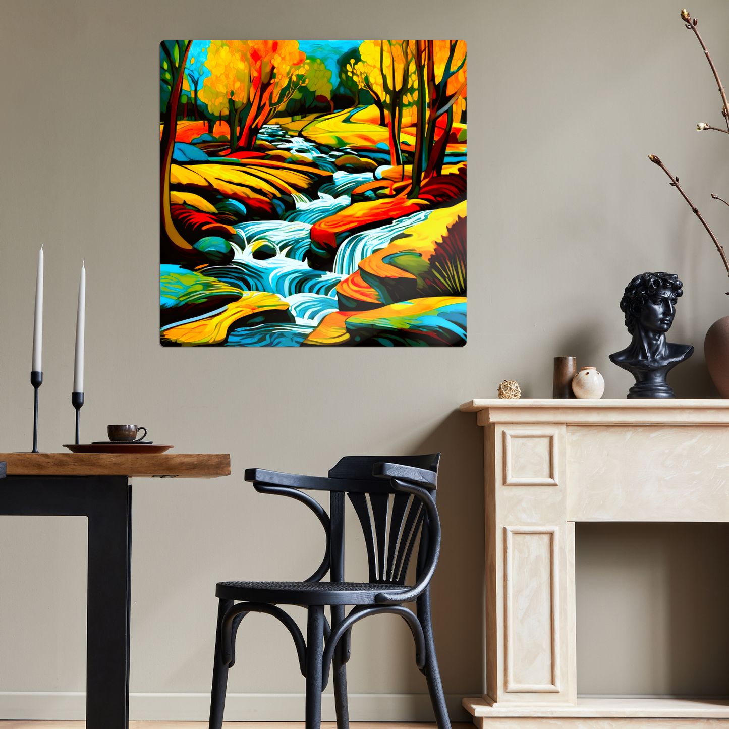 Downstream Forest 4, Printed On High Gloss Aluminium To Enhance Colour And Detail, Unique Image, Art Is A Gift For A Lifetime..