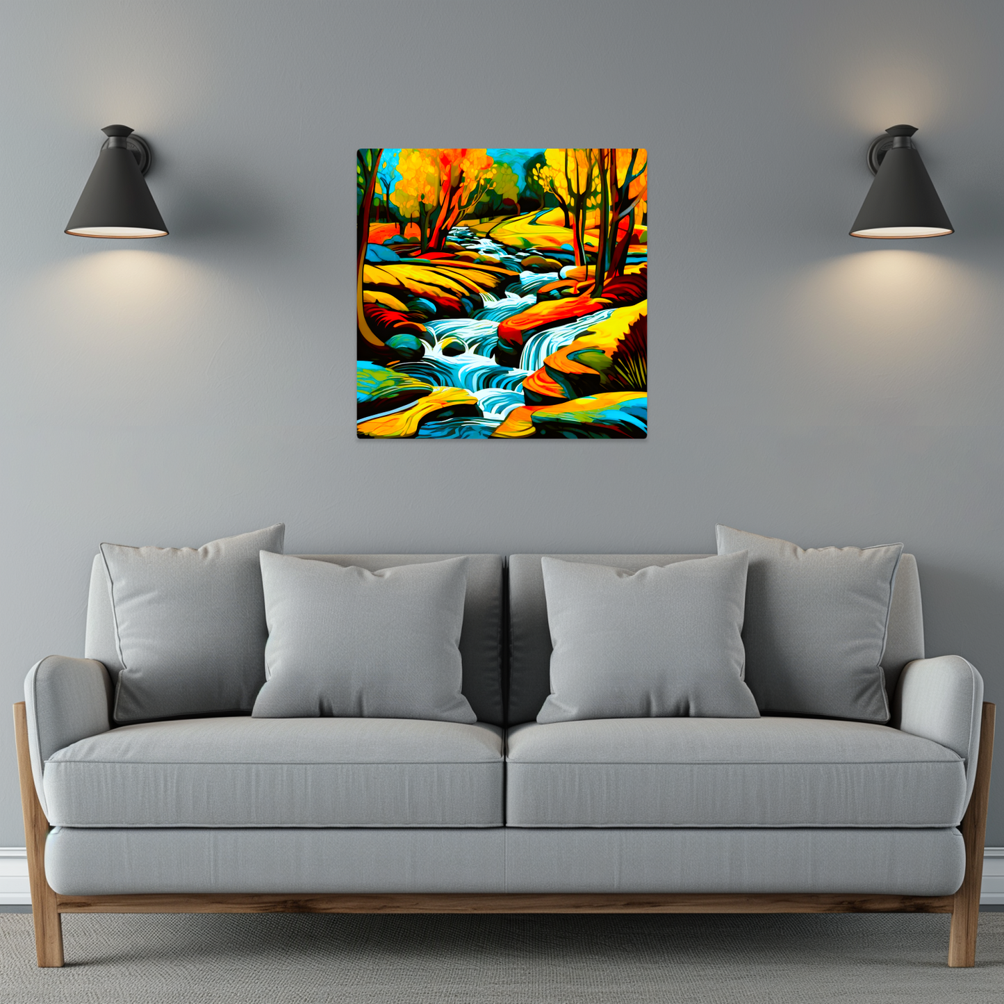 Downstream Forest 4, Printed On High Gloss Aluminium To Enhance Colour And Detail, Unique Image, Art Is A Gift For A Lifetime..