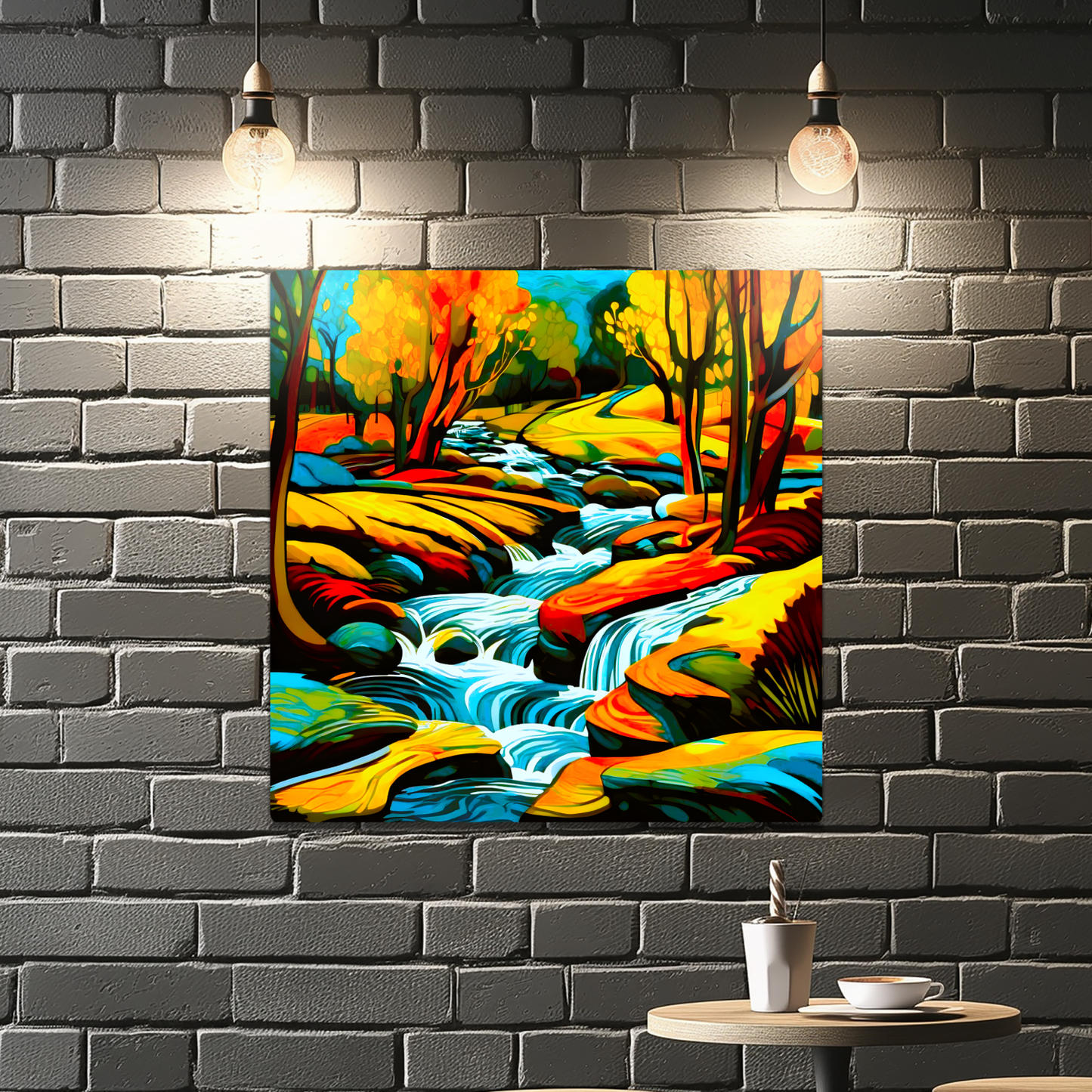Downstream Forest 4, Printed On High Gloss Aluminium To Enhance Colour And Detail, Unique Image, Art Is A Gift For A Lifetime..