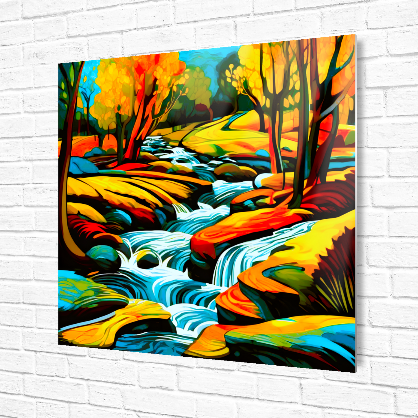 Downstream Forest 4, Printed On High Gloss Aluminium To Enhance Colour And Detail, Unique Image, Art Is A Gift For A Lifetime..