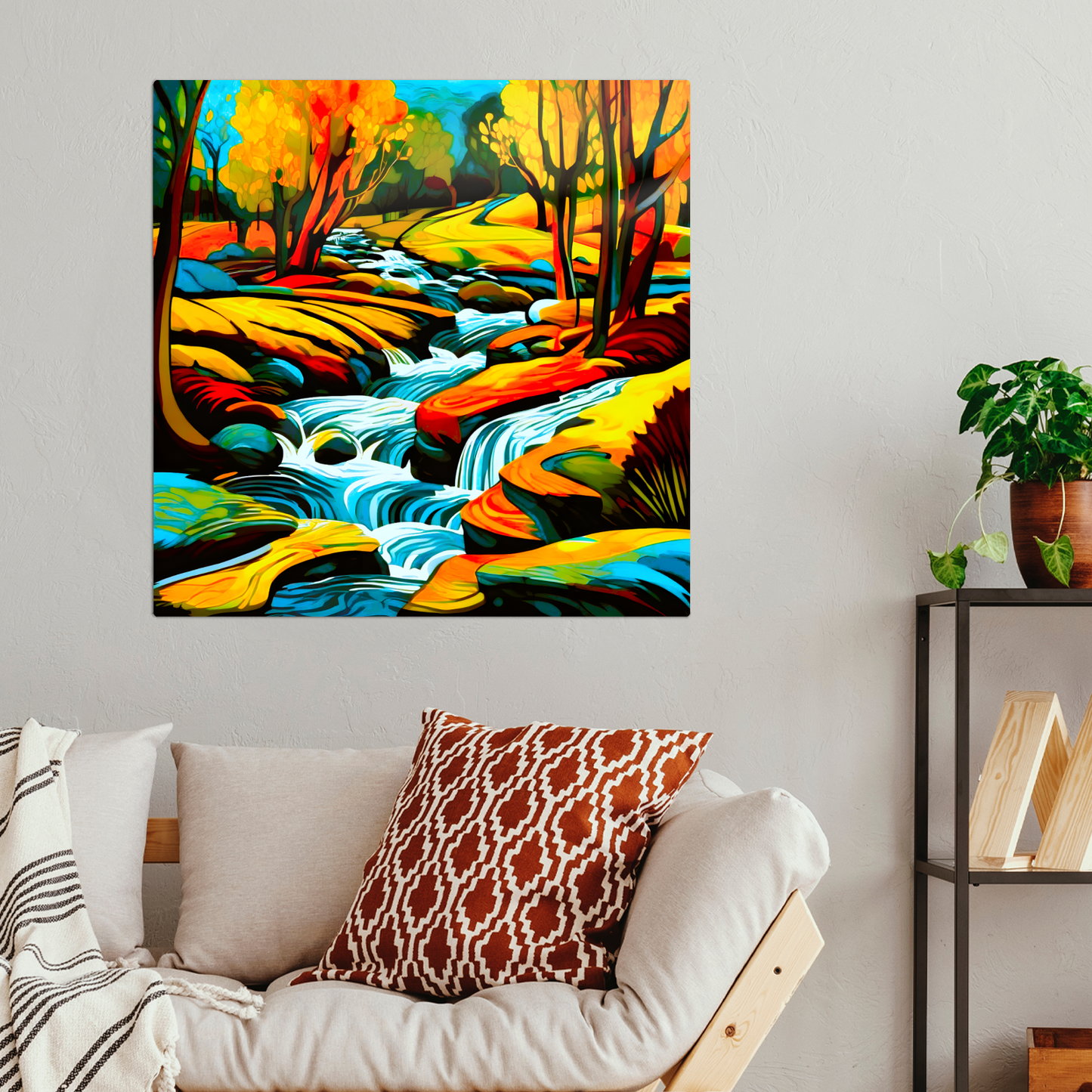 Downstream Forest 4, Printed On High Gloss Aluminium To Enhance Colour And Detail, Unique Image, Art Is A Gift For A Lifetime..