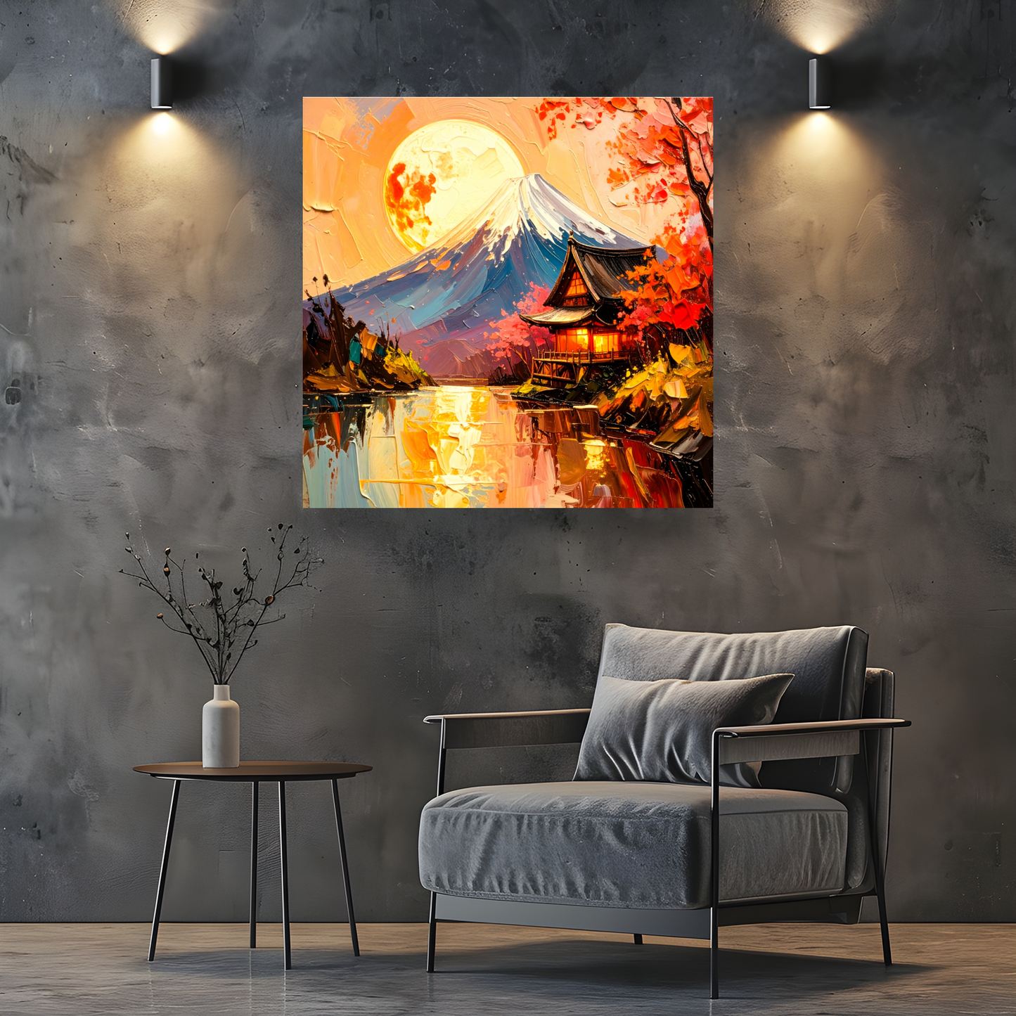 Japanese Landscape 1, Canvas Wall Art, Unique Image, Vivid Colours, Great Gift Ideas, Perfect Wall Décor, A gift For A Lifetime...