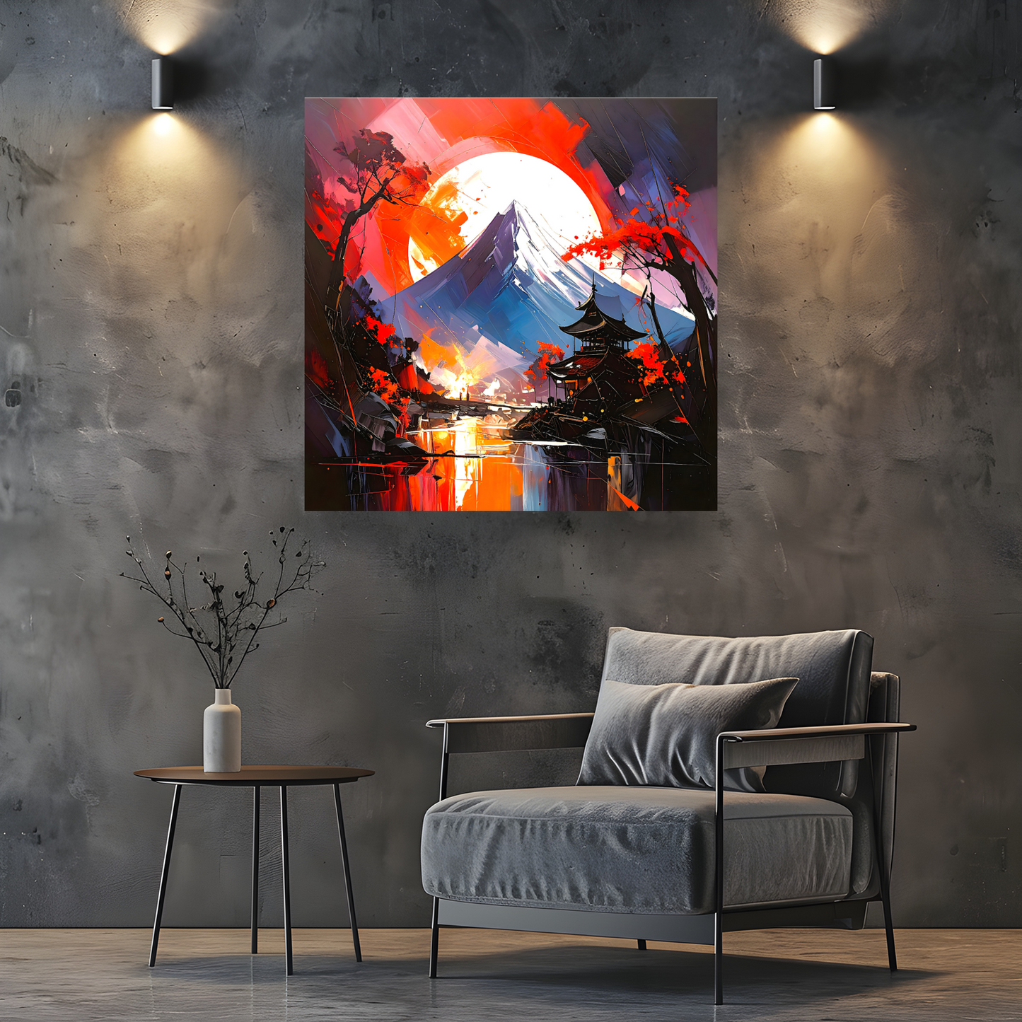Japanese Landscape 4, Canvas Wall Art, Unique Image, Vivid Colours, Great Gift Ideas, Perfect Wall Décor, A gift For A Lifetime...