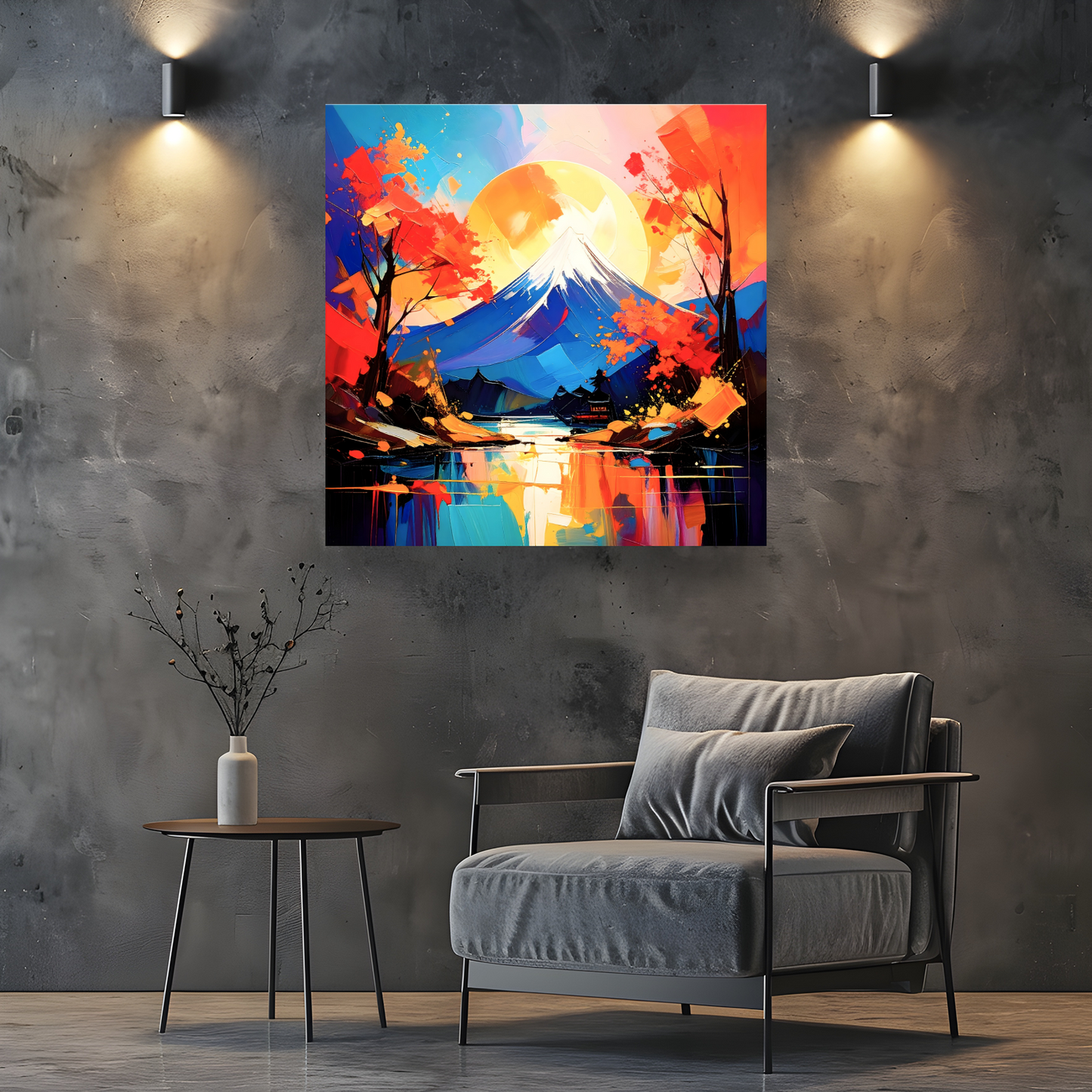 Japanese Landscape 6, Print On Canvas, Vivid Colours, Great Gift Idea, Perfect Wall Décor, A Gift For A Lifetime...