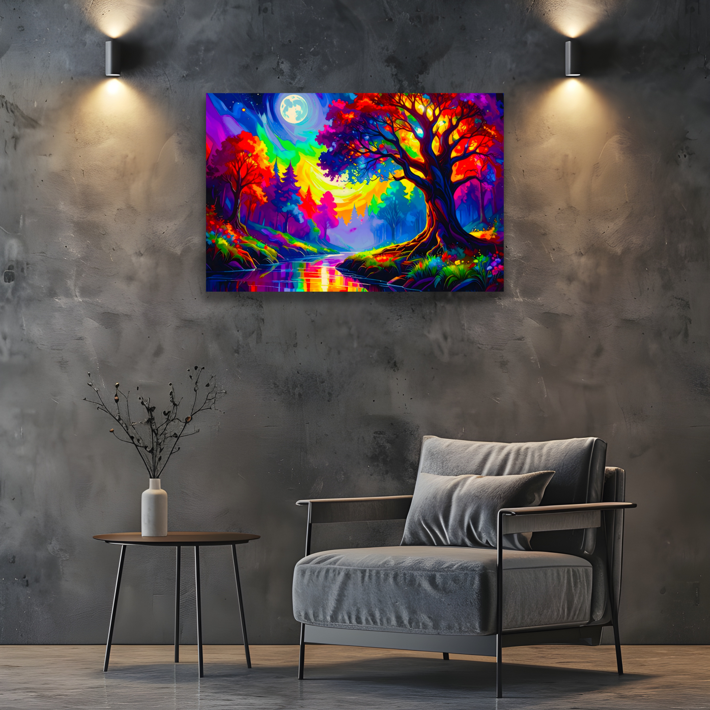 LunaScape 1, Printed On High Quality Canvas, Vibrant Colours, Unique Print, An Enduring Gift...