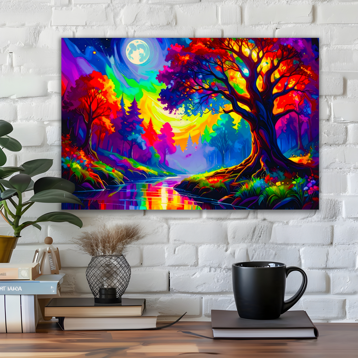 LunaScape 1, Canvas Wall Art, Unique Image, Vivid Colours, Perfect Wall Décor, A Gift For A Lifetime...