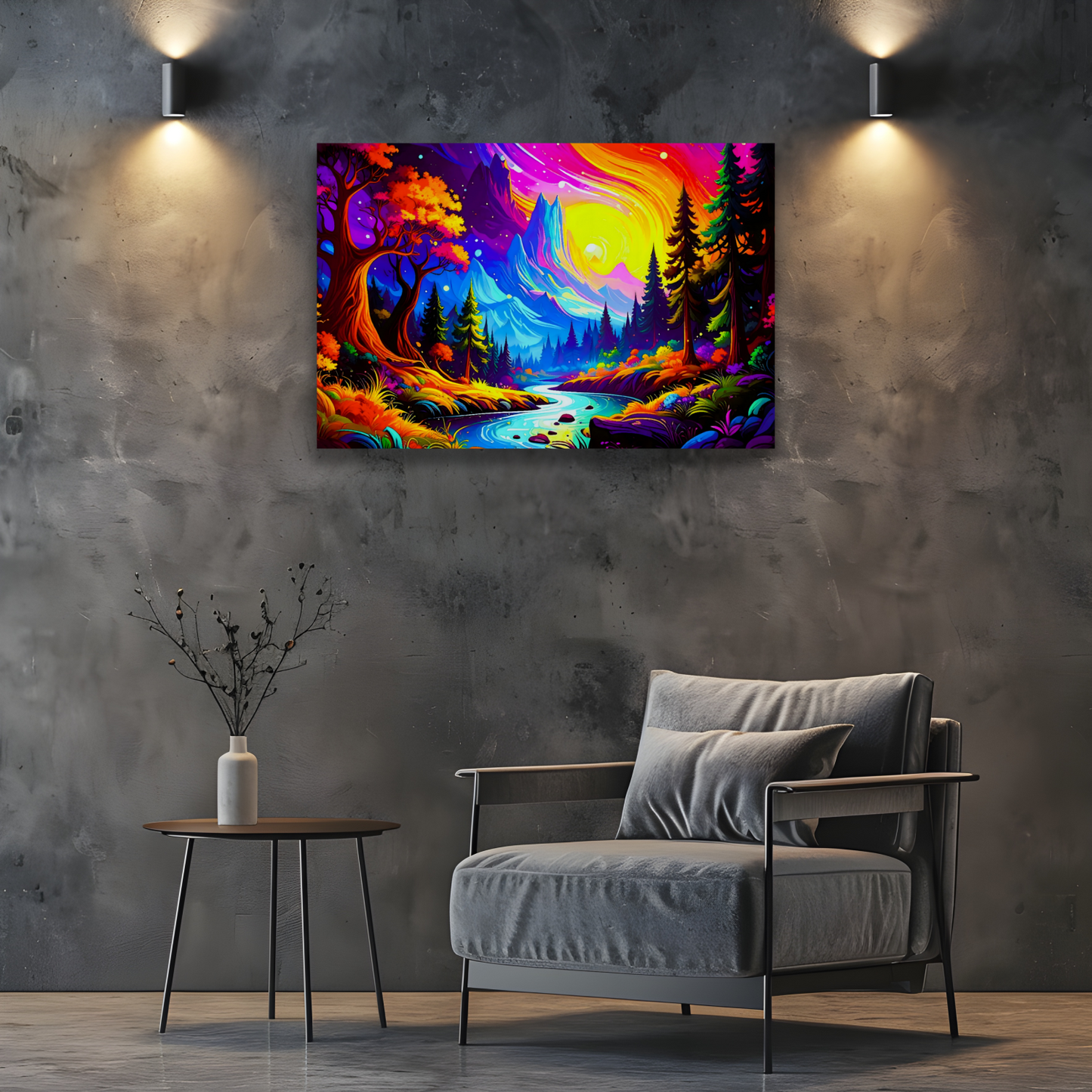 LunaScape 2, Canvas Wall Art, Vivid Colours, Unique Image, Great Gift Idea, Art Is A gift For A Lifetime...