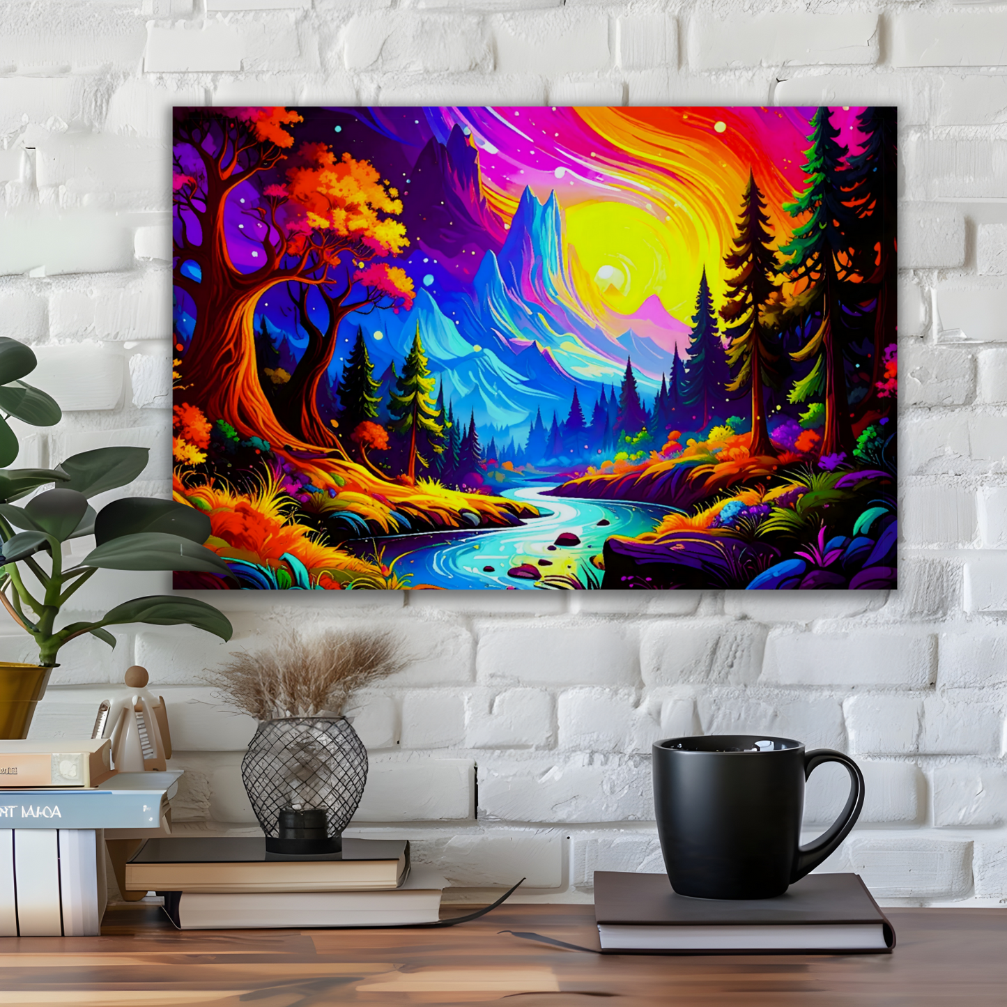 LunaScape 2, Canvas Wall Art, Vivid Colours, Unique Image, Great Gift Idea, Art Is A gift For A Lifetime...