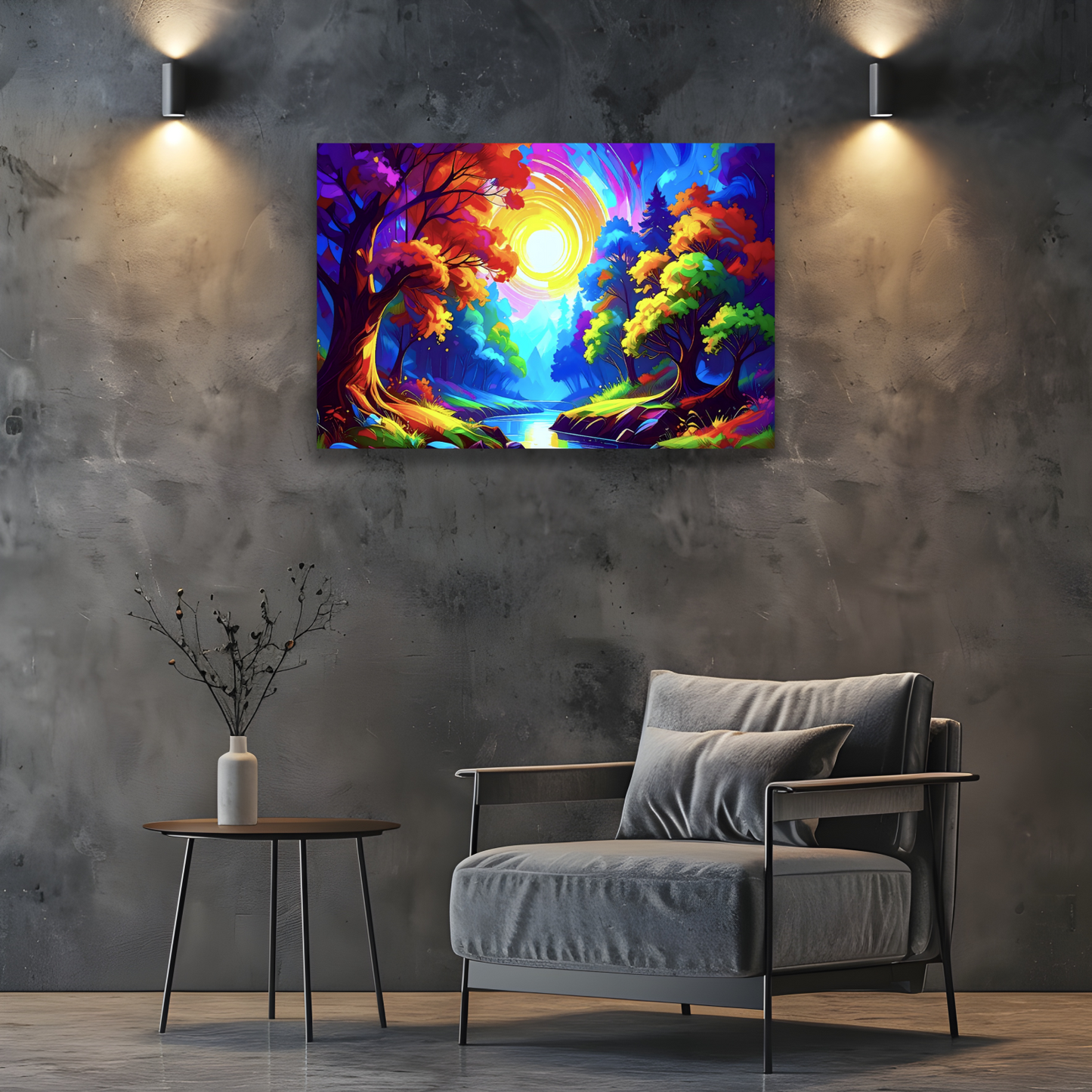 LunaScape 3, Canvas Wall Art, Vivid Colours, Unique Image, Great Gift Idea, Art Is A gift For A Lifetime...