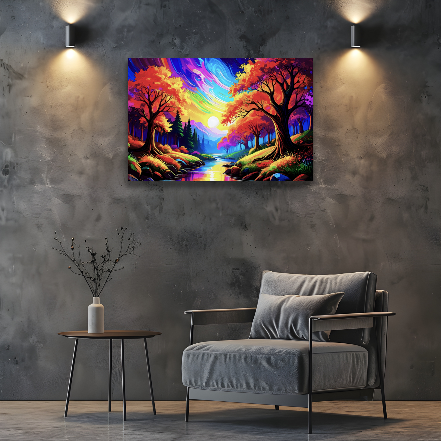 LunaScape 4, Canvas Wall Art, Vivid Colours, Unique Image, Great Gift Idea, Art Is A gift For A Lifetime...