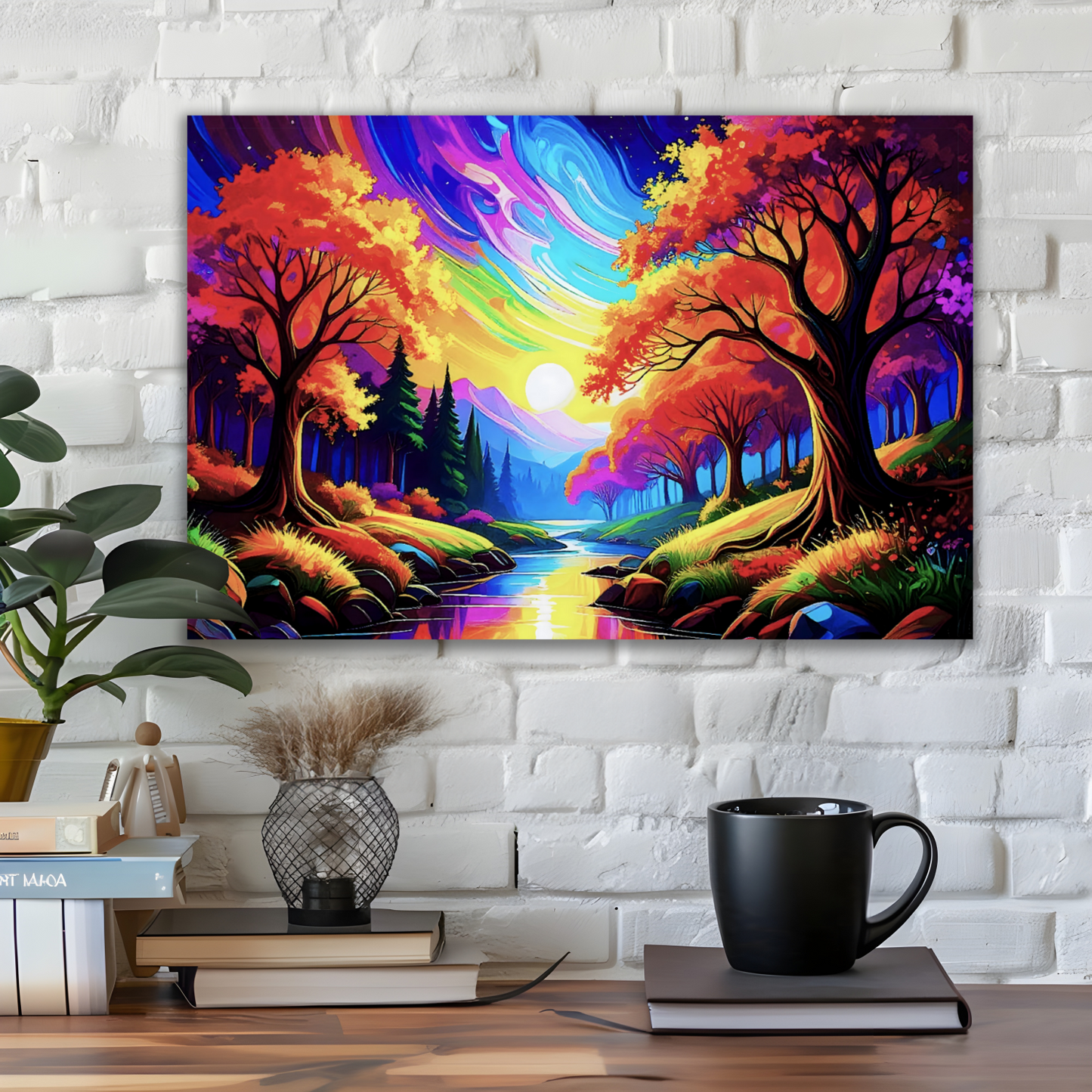 LunaScape 4, Canvas Wall Art, Vivid Colours, Unique Image, Great Gift Idea, Art Is A gift For A Lifetime...