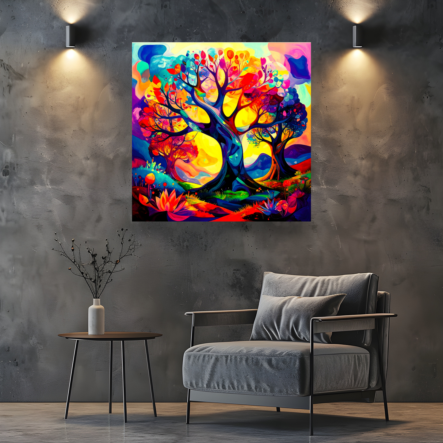 Amazing Trees 1, Print On Canvas, Vivid Colours, Art Prints, Unique Images, Distinctive Artwork, Art Is A Gift For A Lifetime...