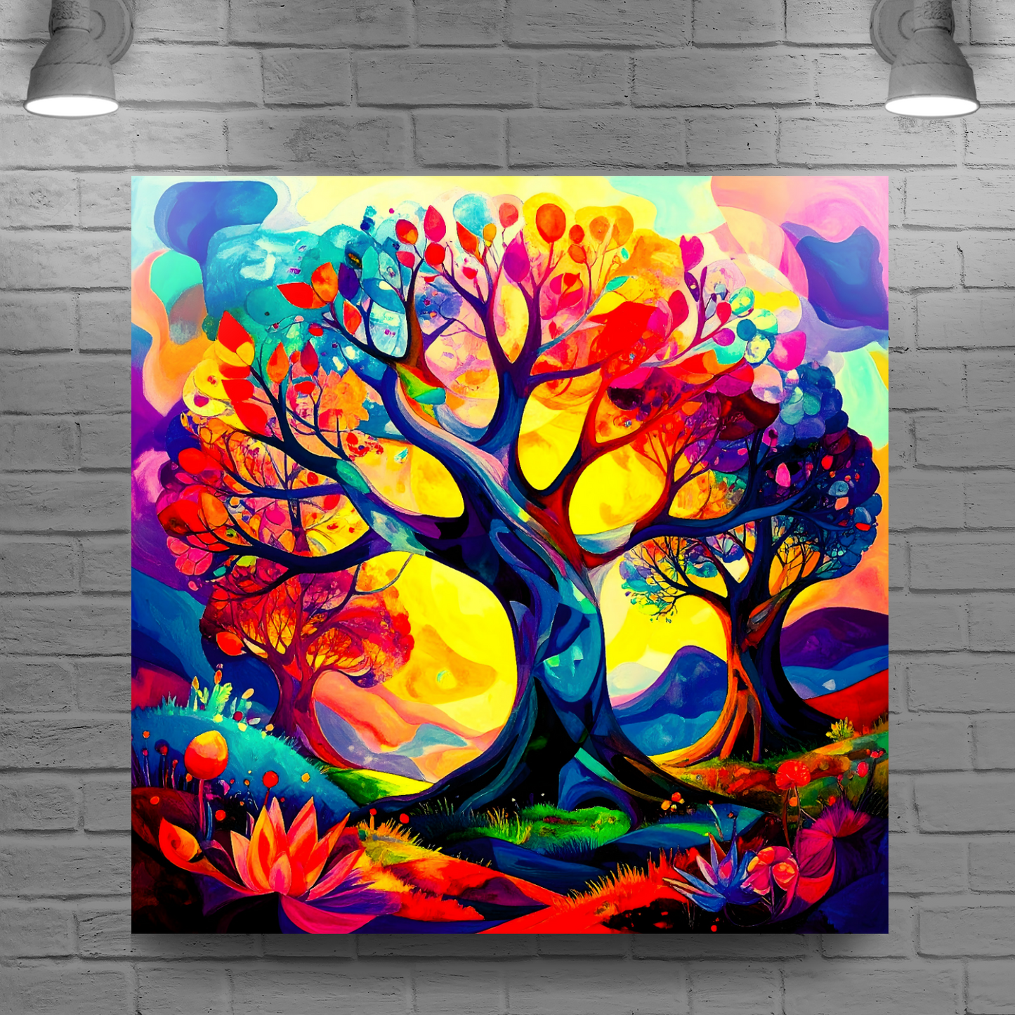 Amazing Trees 1, Print On Canvas, Vivid Colours, Art Prints, Unique Images, Distinctive Artwork, Art Is A Gift For A Lifetime...