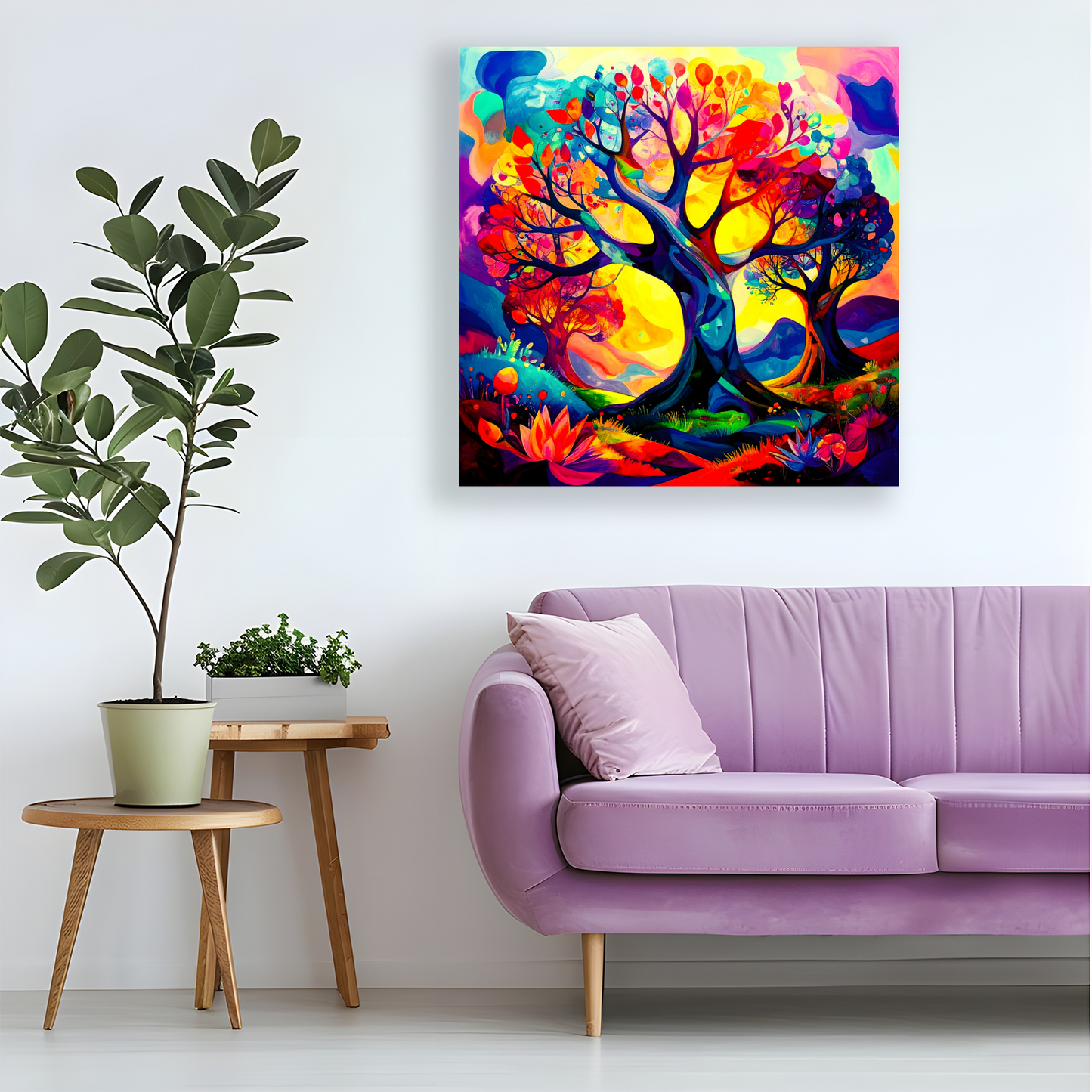 Amazing Trees 1, Print On Canvas, Vivid Colours, Art Prints, Unique Images, Distinctive Artwork, Art Is A Gift For A Lifetime...
