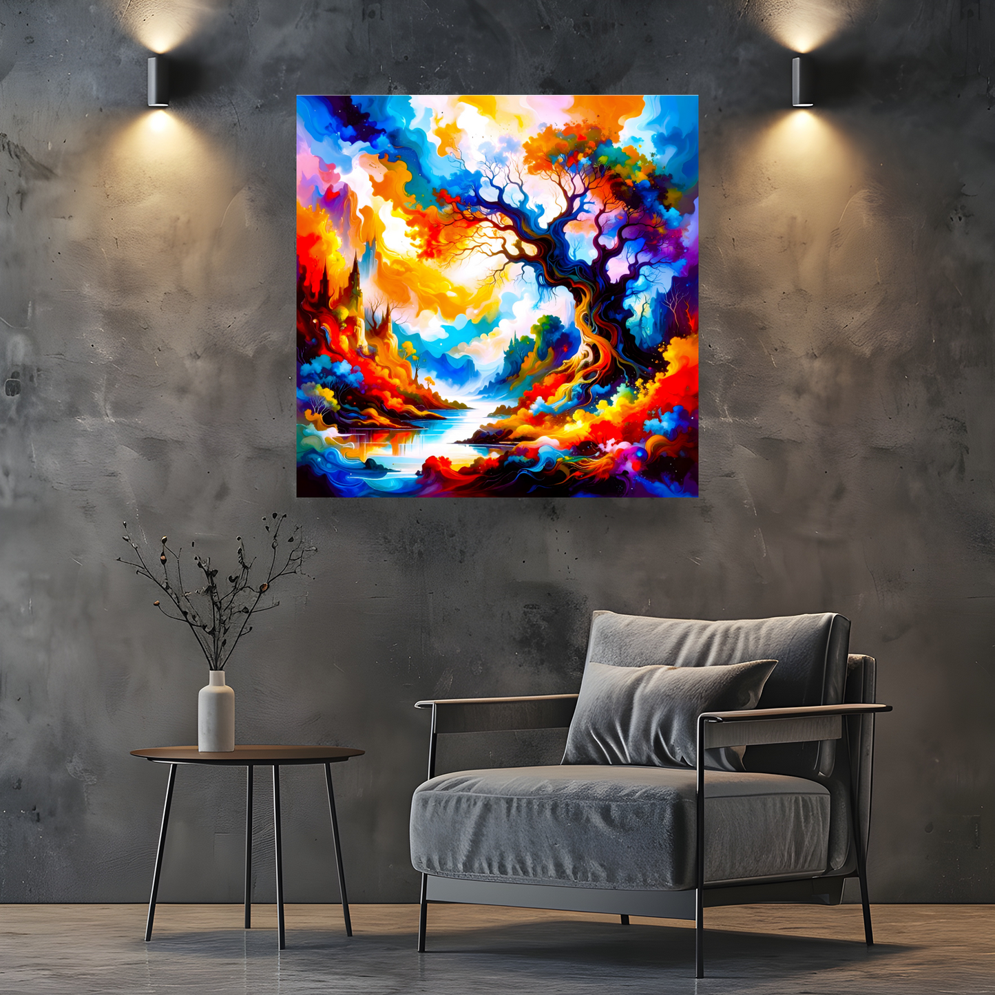 Amazing Trees 2, Print On Canvas, Vivid Colours, Art Prints, Unique Images, Distinctive Artwork, Art Is A Gift For A Lifetime...