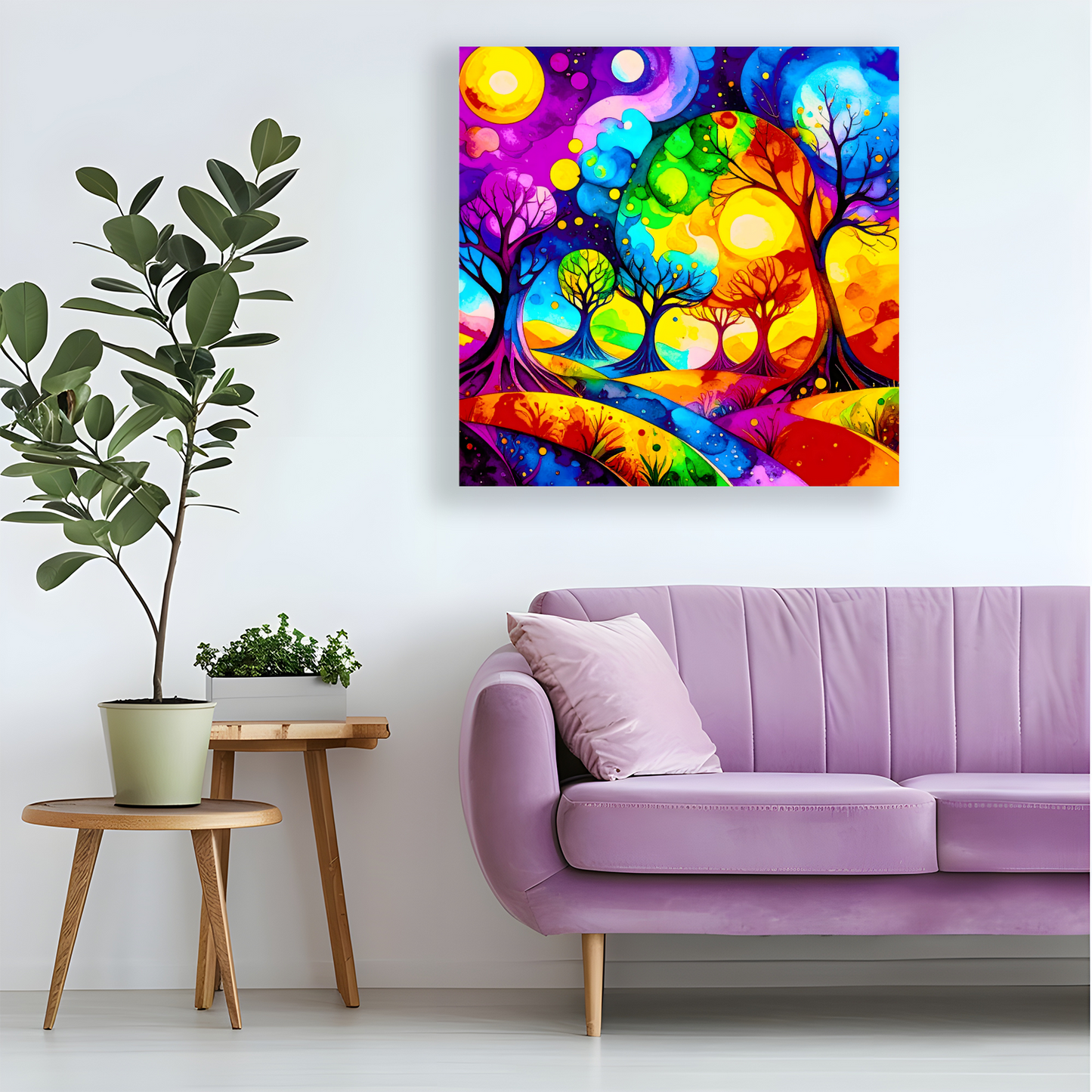 Amazing Trees 3, Print On Canvas, Vivid Colours, Art Prints, Unique Images, Distinctive Artwork, Art Is A Gift For A Lifetime...