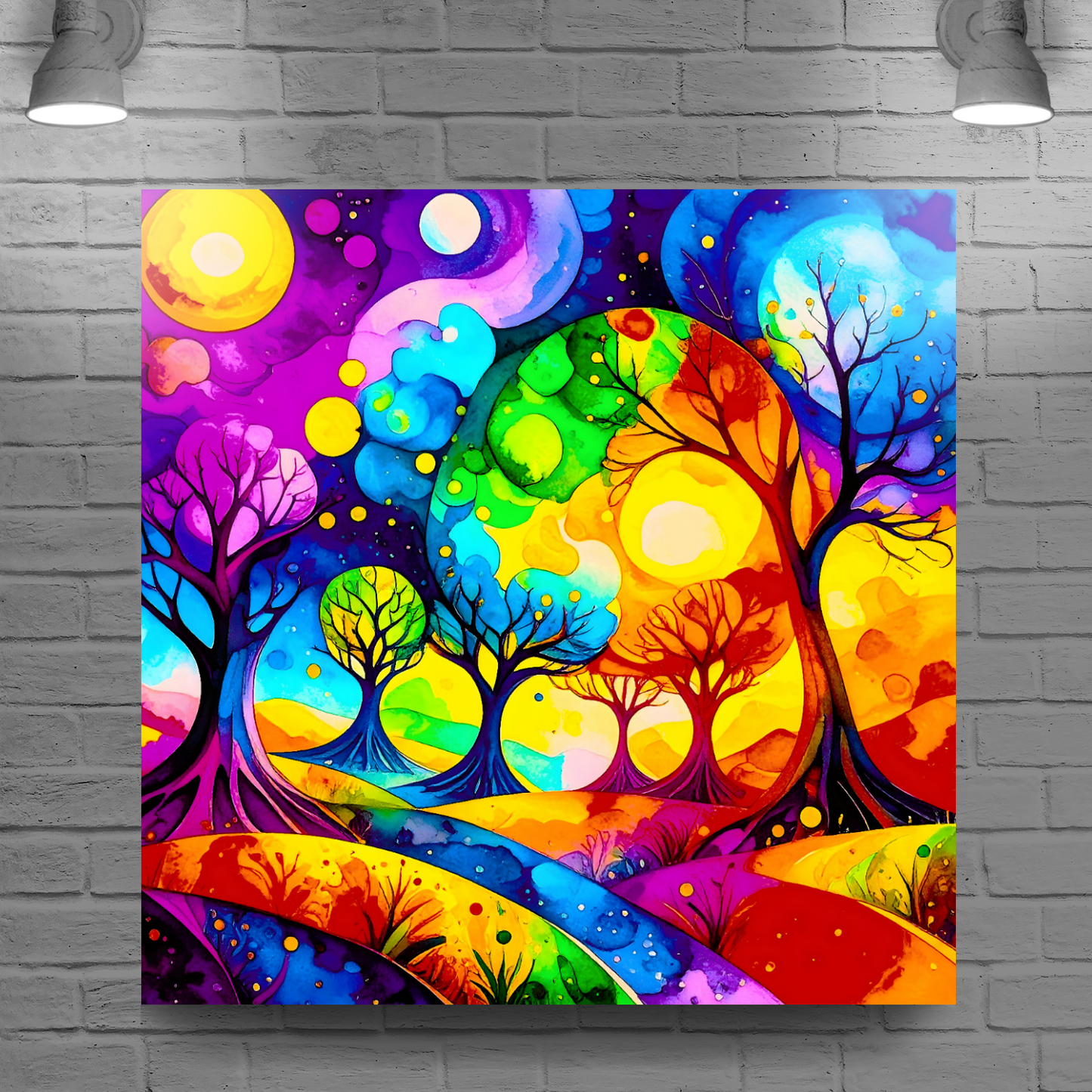 Amazing Trees 3, Print On Canvas, Vivid Colours, Art Prints, Unique Images, Distinctive Artwork, Art Is A Gift For A Lifetime...