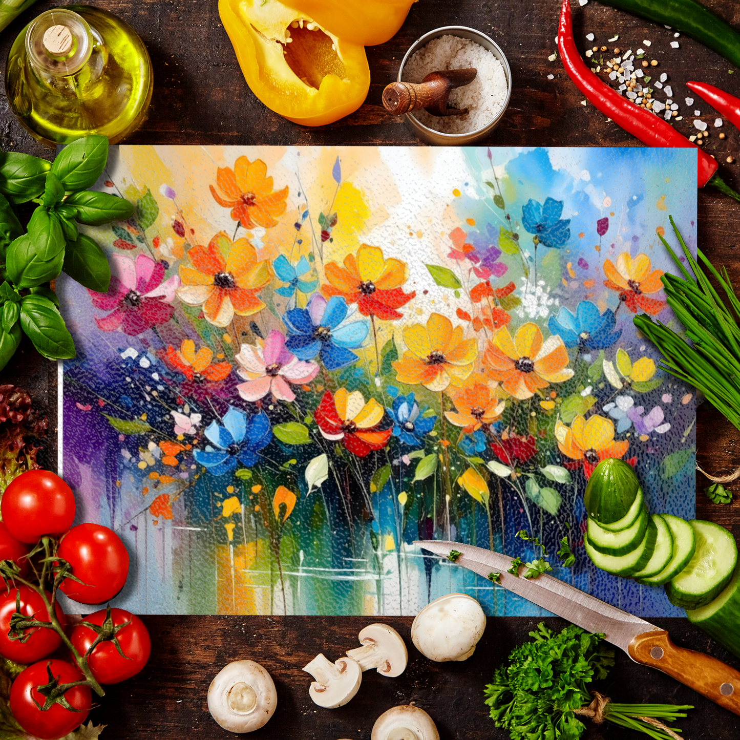 Glass Chopping Board CB5, Heat Resistant, Textured Surface, Available In 2 Sizes...