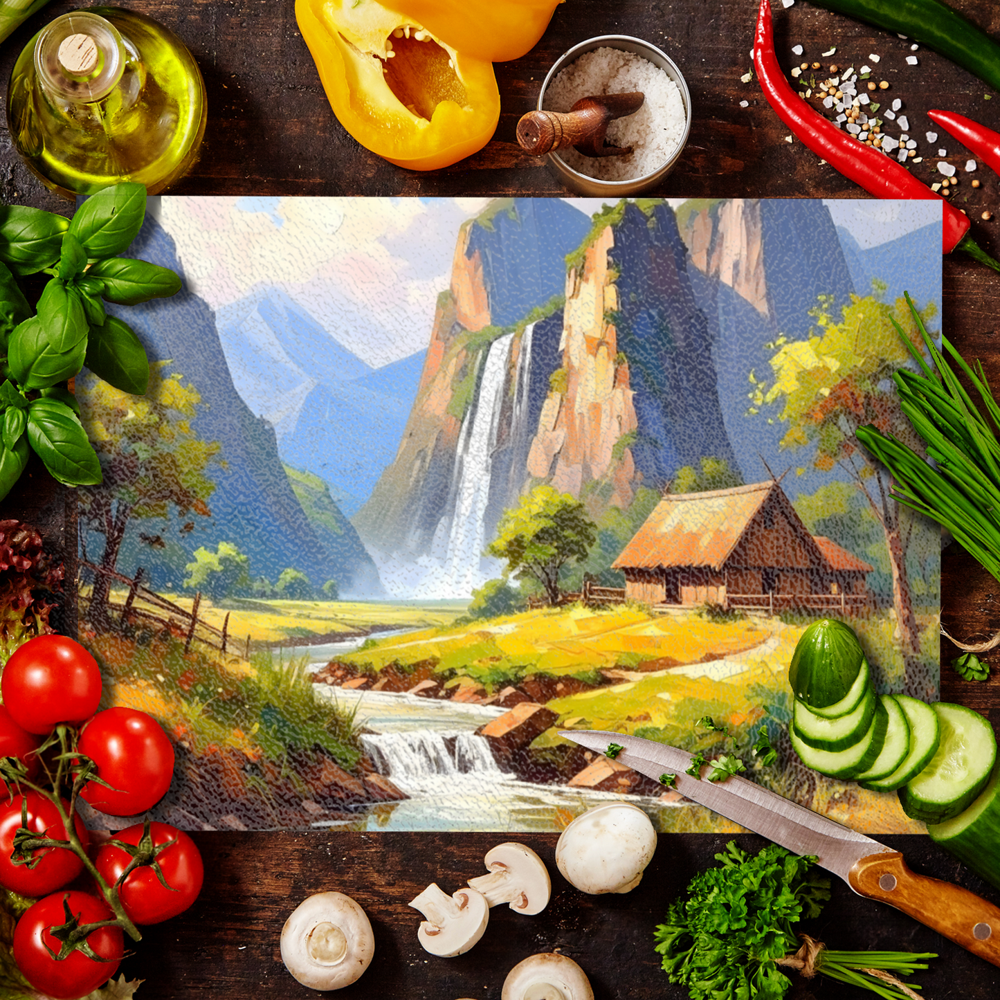 Glass Chopping Board CB7, Heat Resistant, Textured Surface, Available In 2 Sizes...