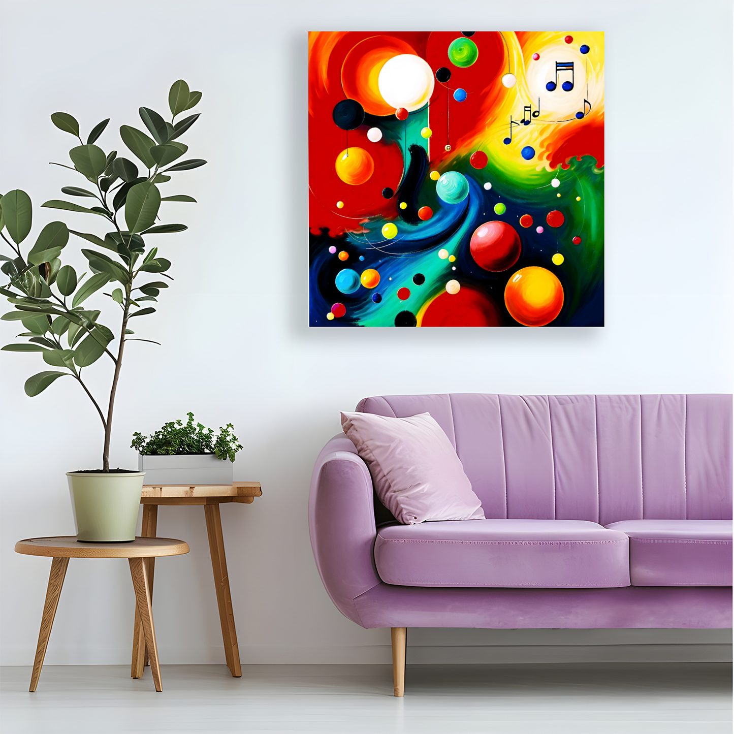 Abstract Circles 1, Printed On Canvas, Vivid Colours, Box Canvas, Unique Images, A Gift To Last A Lifetime...