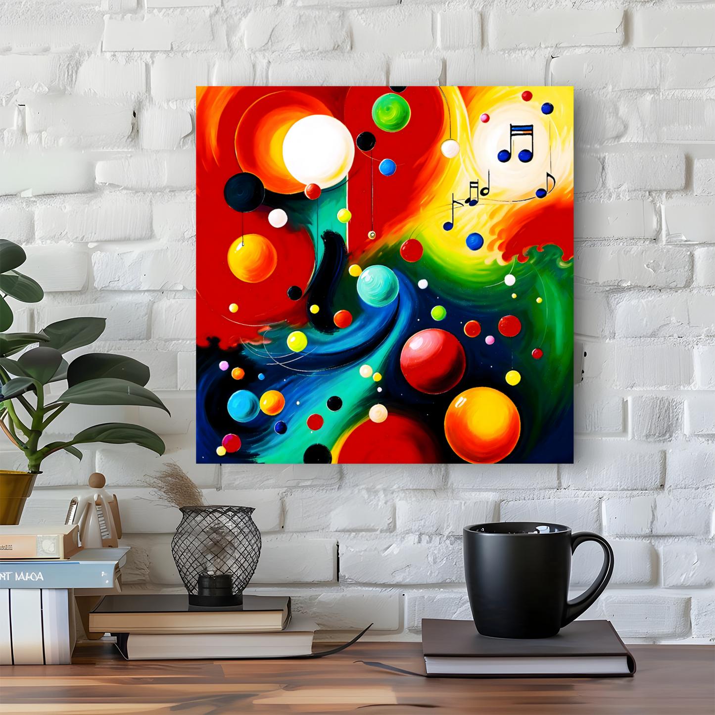 Abstract Circles 1, Printed On Canvas, Vivid Colours, Box Canvas, Unique Images, A Gift To Last A Lifetime...