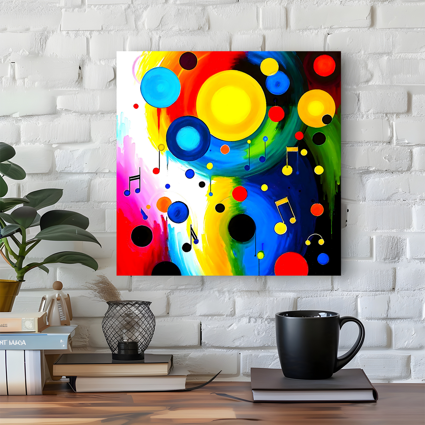 Abstract Circles 2, Printed On Canvas, Vivid Colours, Art Prints, Box Canvas, Unique Images, A Gift To Last A Lifetime...