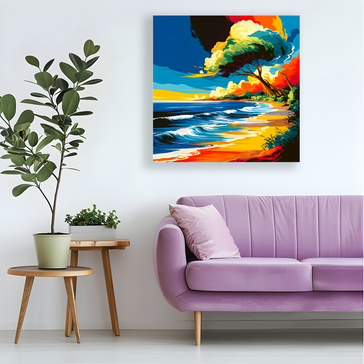 Tropical Beach 1, Printed On Canvas, Vivid Colours, Box Canvas, Unique Images, A Gift To Last A Lifetime...