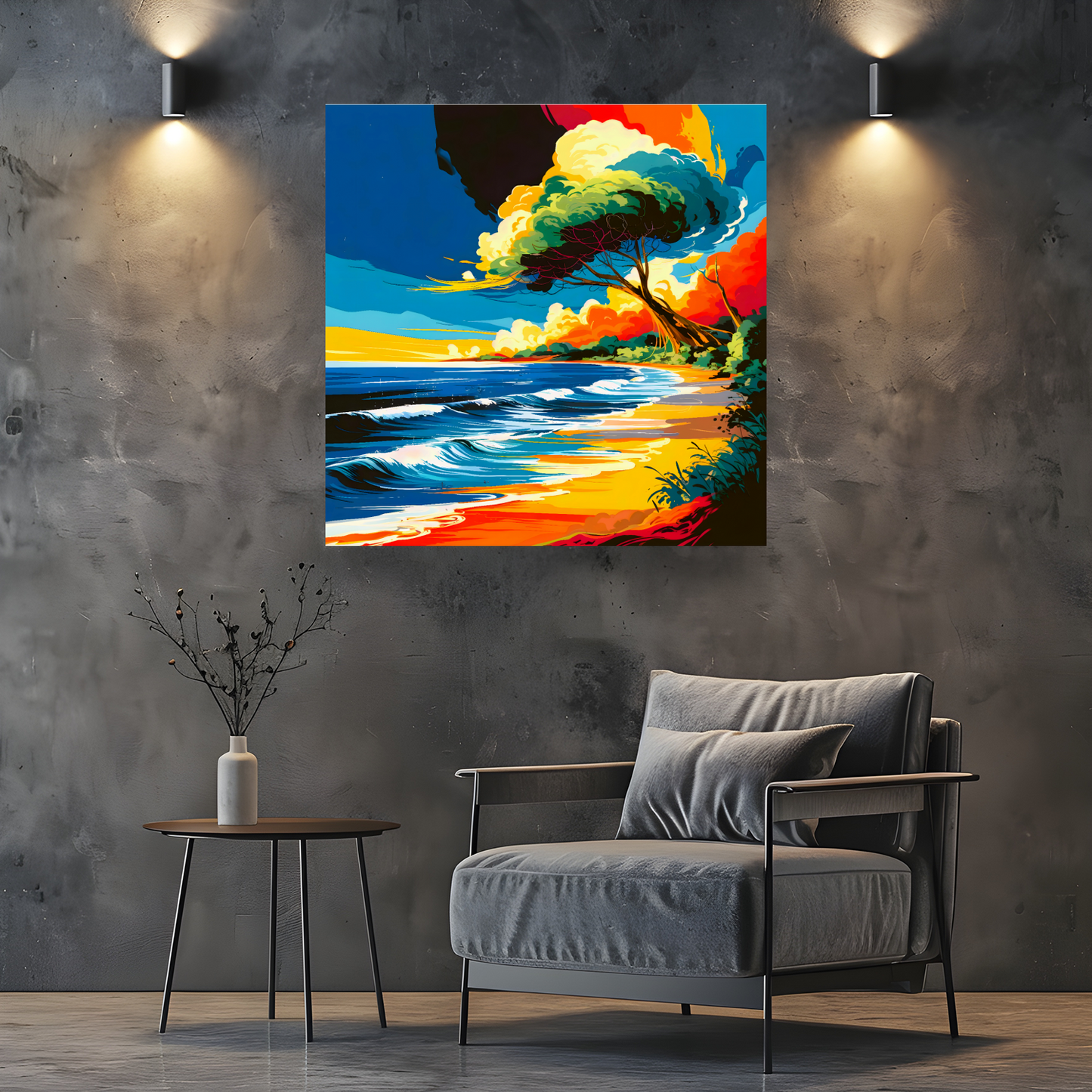 Tropical Beach 1, Printed On Canvas, Vivid Colours, Box Canvas, Unique Images, A Gift To Last A Lifetime...