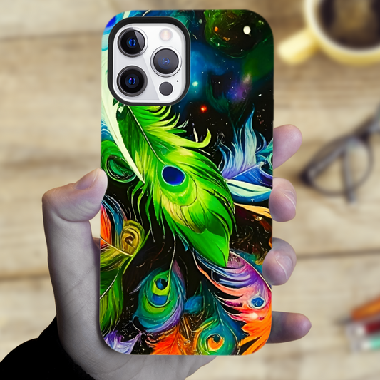 Feathers 2, Tough Phone Case, Full Wrap Technology, Crafted From Premium Polycarbonate, Vivid Colours, Unique Image...