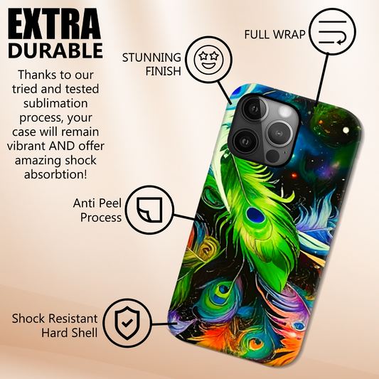 Feathers 2, Tough Phone Case, Full Wrap Technology, Crafted From Premium Polycarbonate, Vivid Colours, Unique Image...
