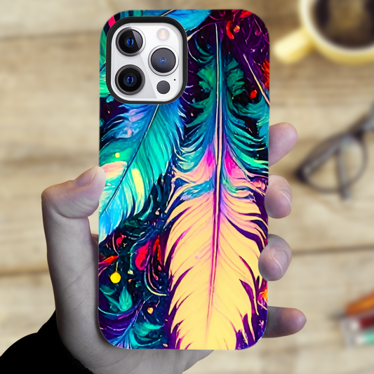 Feather 4, Tough Phone Case, Full Wrap Technology, Crafted From Premium Polycarbonate, Vivid Colours, Unique Image...